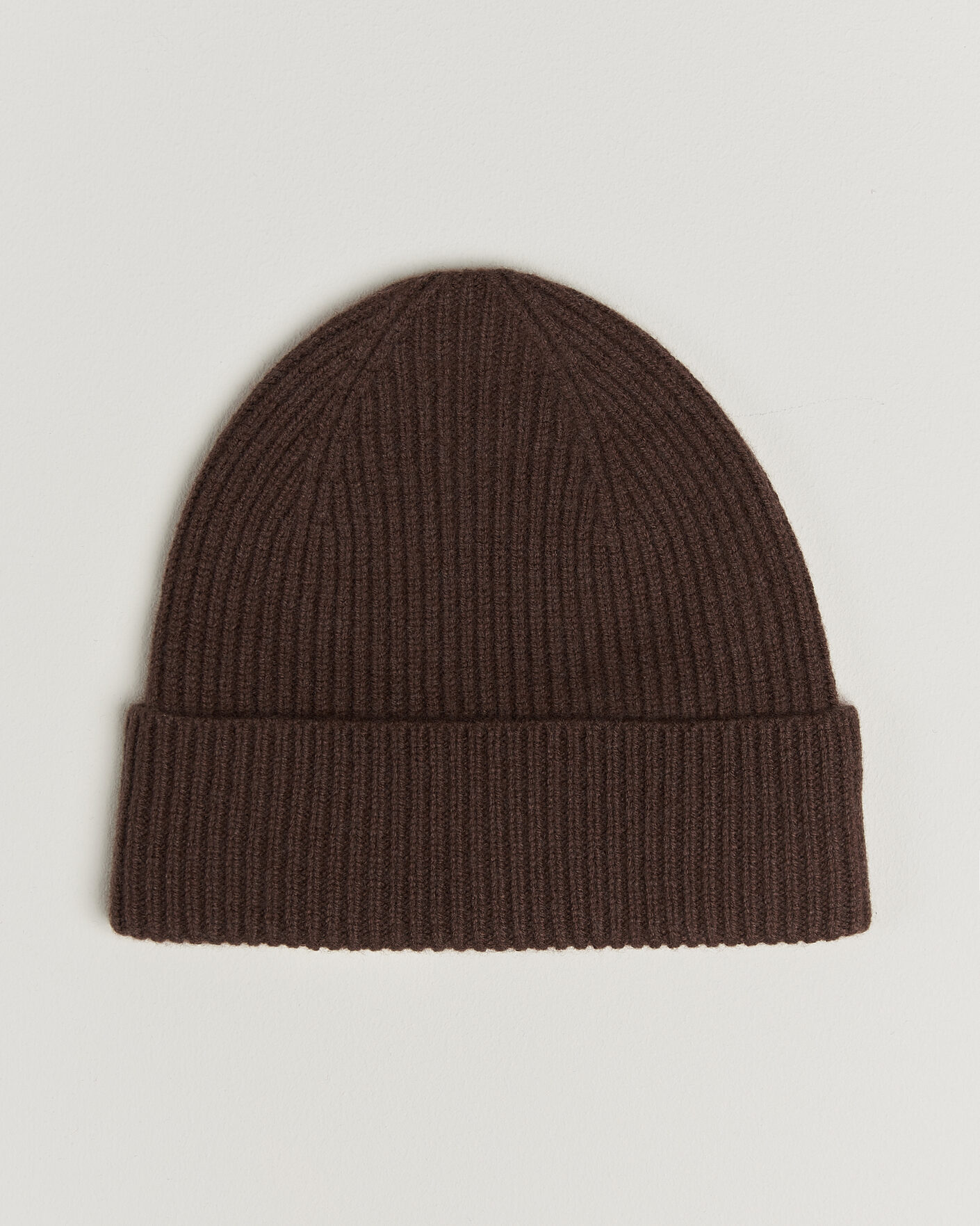 Heren | Mutsen | Amanda Christensen | Rib Knitted Merino Wool Cap Brown