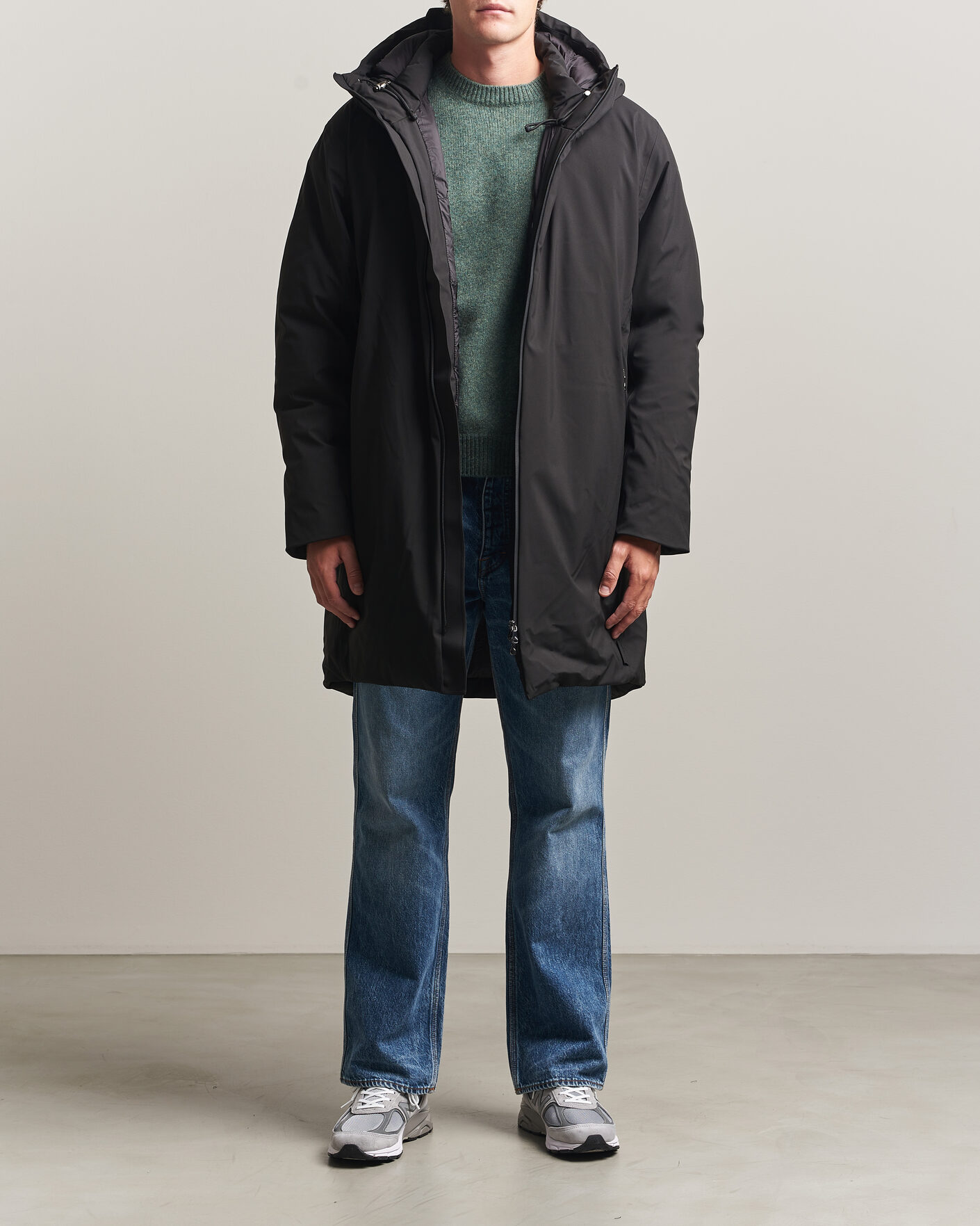 Heren | Jassen | RAINS | Sarna Long Puffer Jacket Black