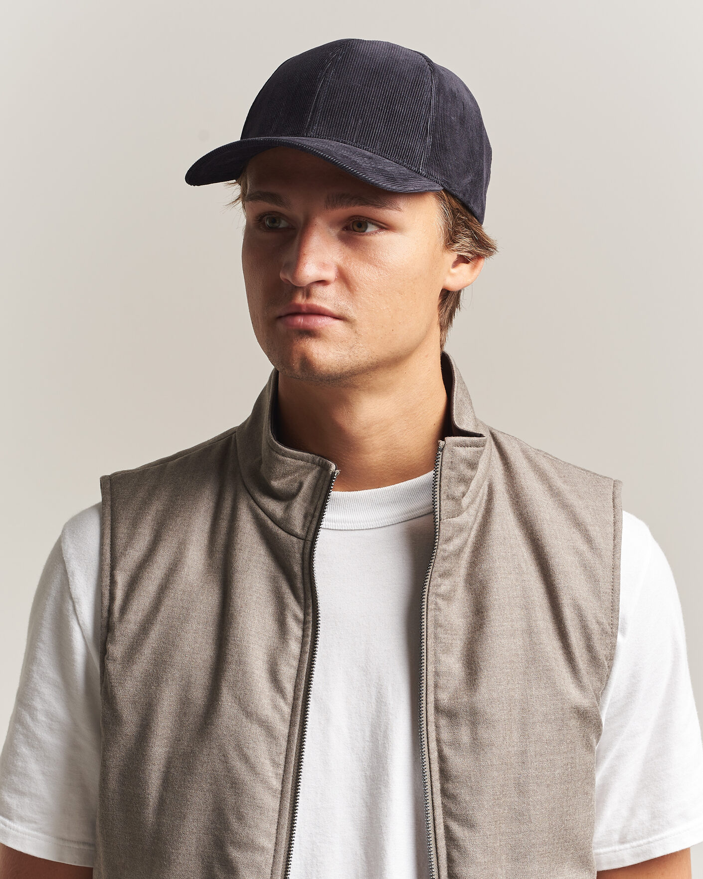 Heren | Hoeden en petten | Varsity Headwear | Corduroy Baseball Cap Asfalto Grey
