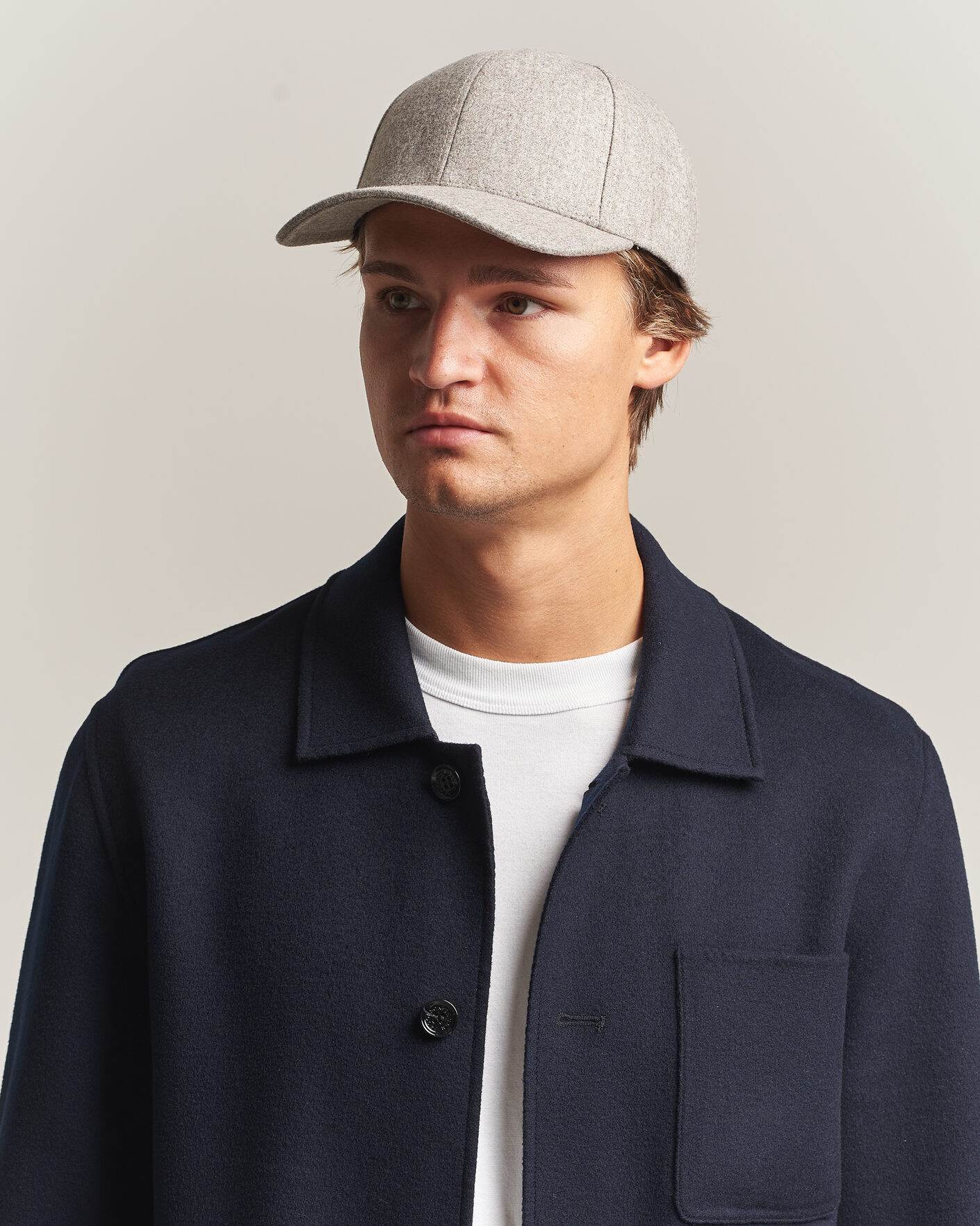 Homme | Bobs Et Casquettes | Varsity Headwear | Merino Wool Baseball Cap Umber Beige