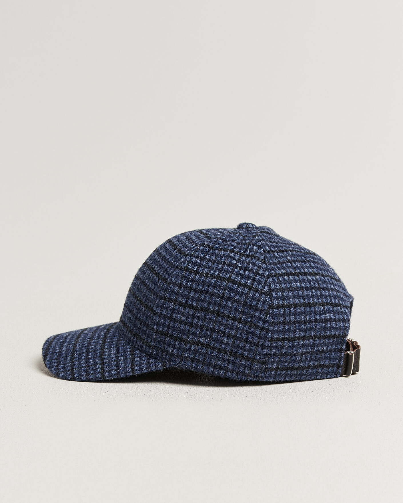 Homme | Bobs Et Casquettes | Varsity Headwear | Mohair Wool Checked Baseball Cap Navy