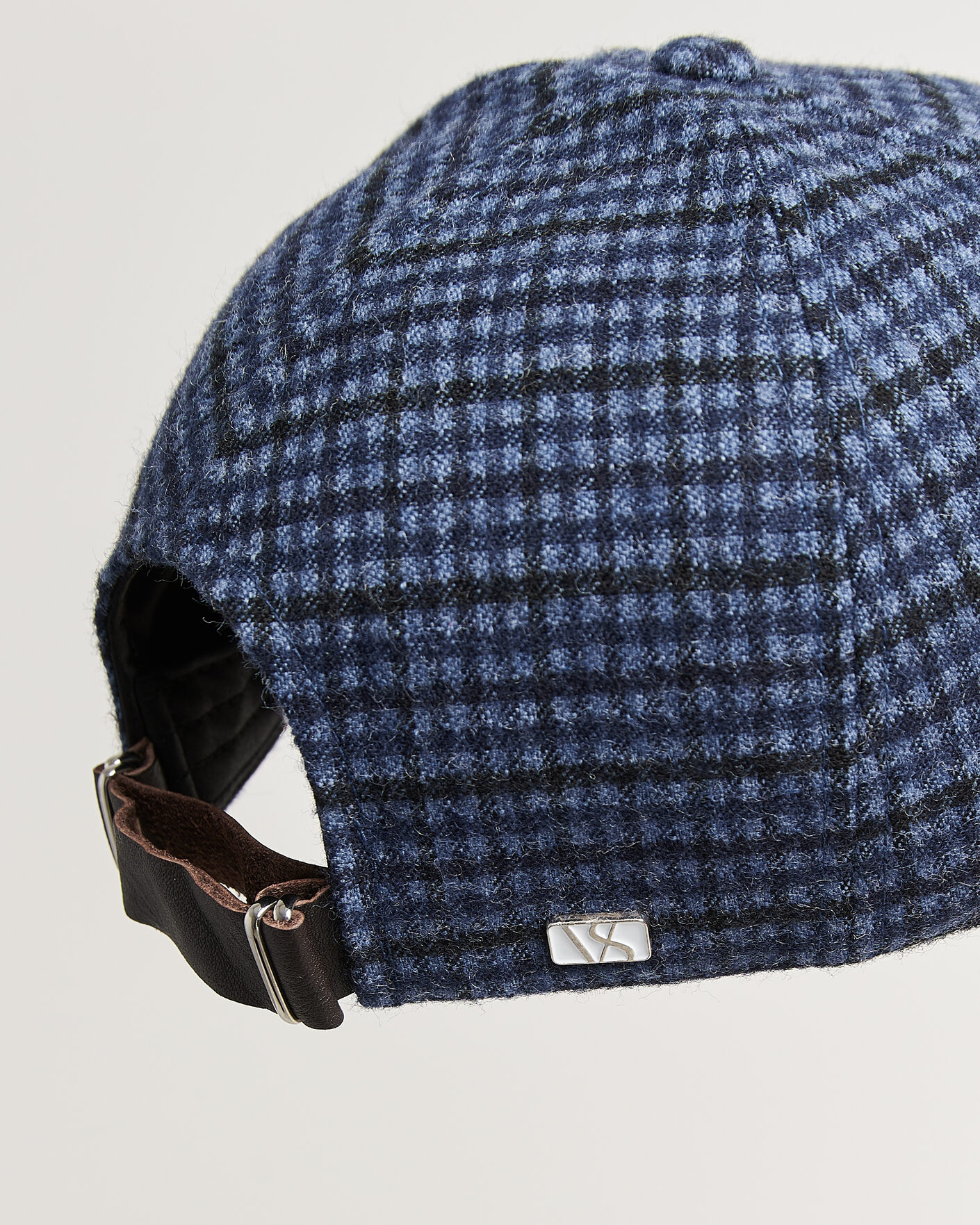 Homme | Bobs Et Casquettes | Varsity Headwear | Mohair Wool Checked Baseball Cap Navy