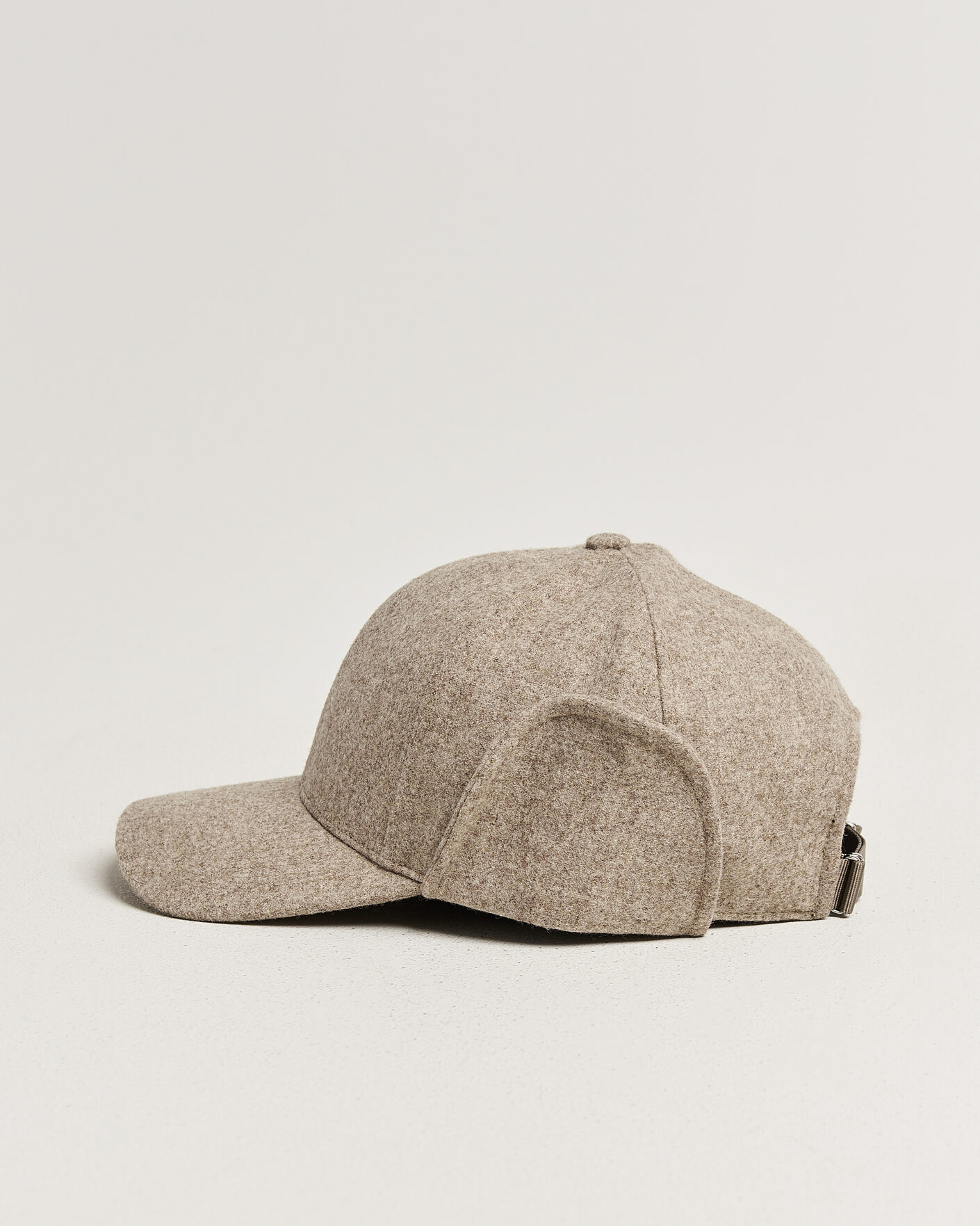 Homme | Bobs Et Casquettes | Varsity Headwear | Merino Wool Earflap Baseball Cap Umber Beige