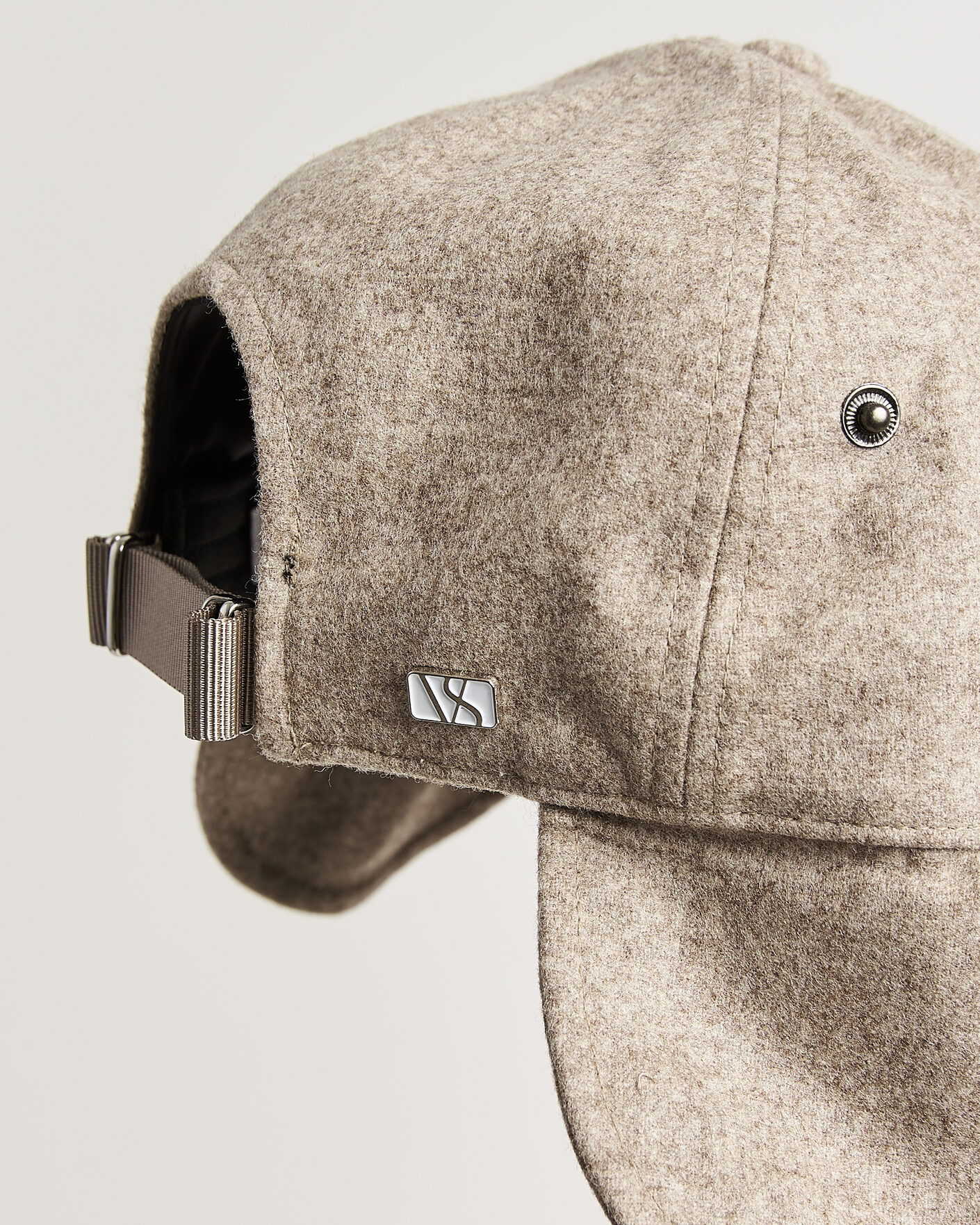 Homme | Bobs Et Casquettes | Varsity Headwear | Merino Wool Earflap Baseball Cap Umber Beige