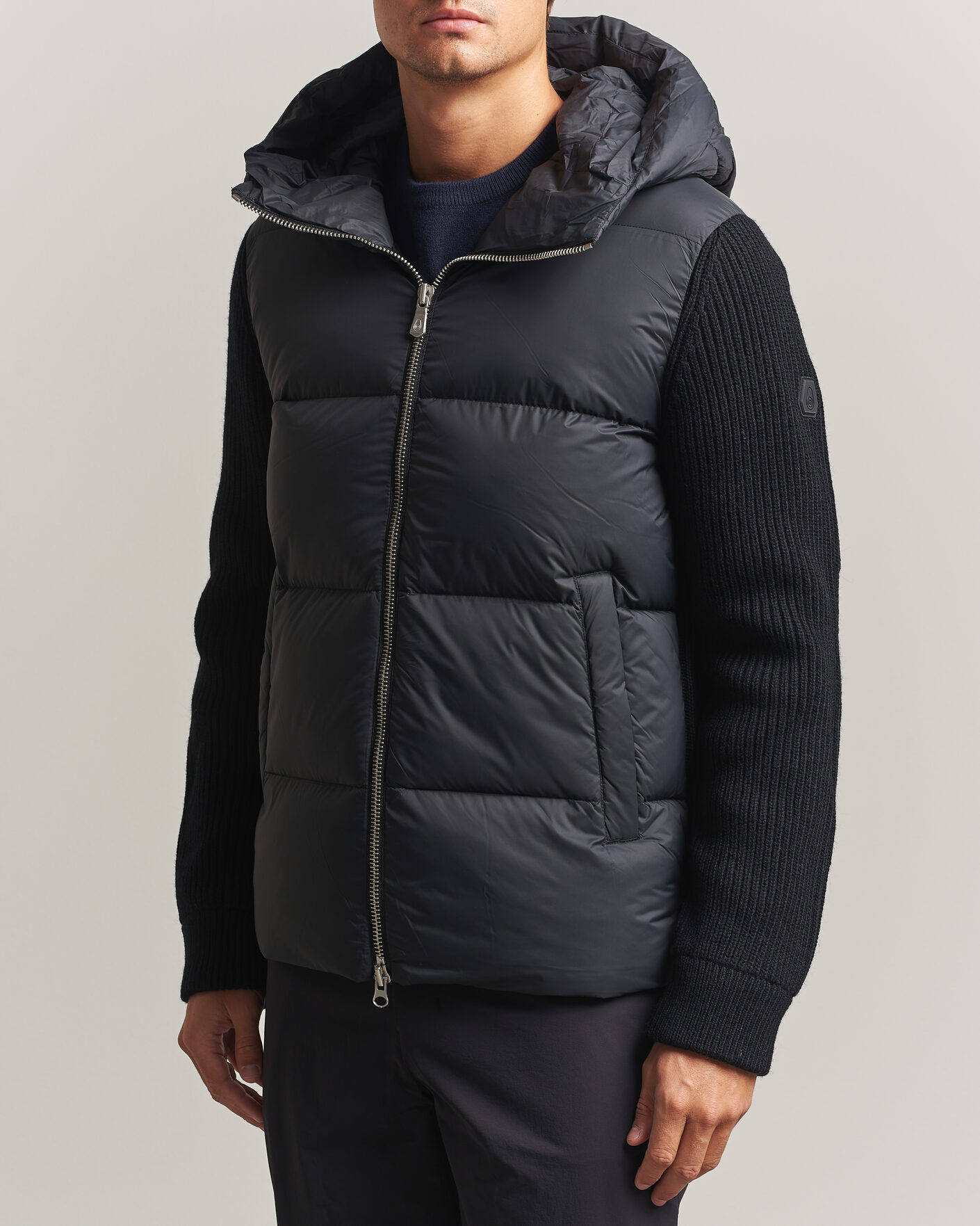 Heren | Jassen | Sail Racing | Ridge Hooded Hybrid Jacket Carbon