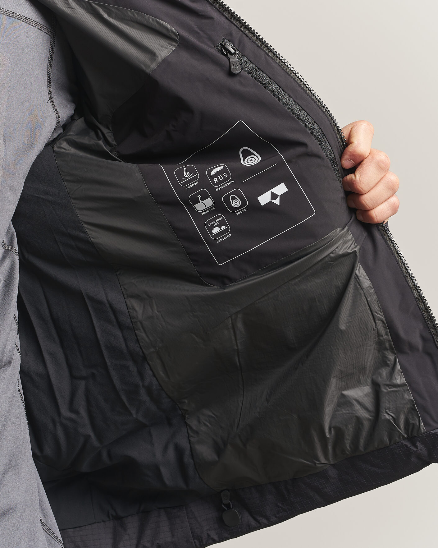 Heren | Jassen | Sail Racing | Polar Down Hooded Jacket Carbon