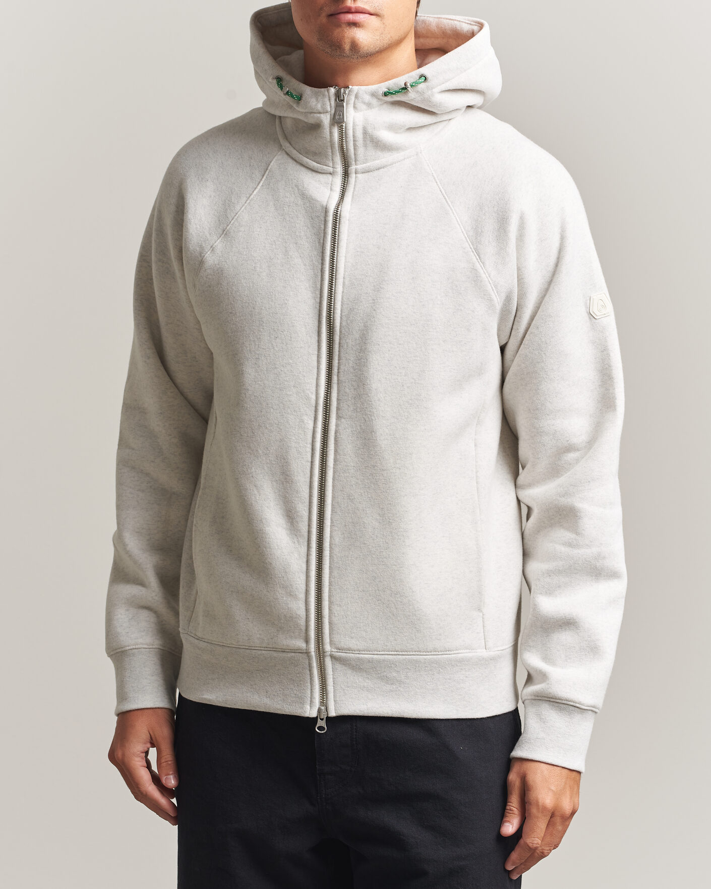 Heren | Truien | Sail Racing | Flow Full Zip Hoodie Light Grey Melange