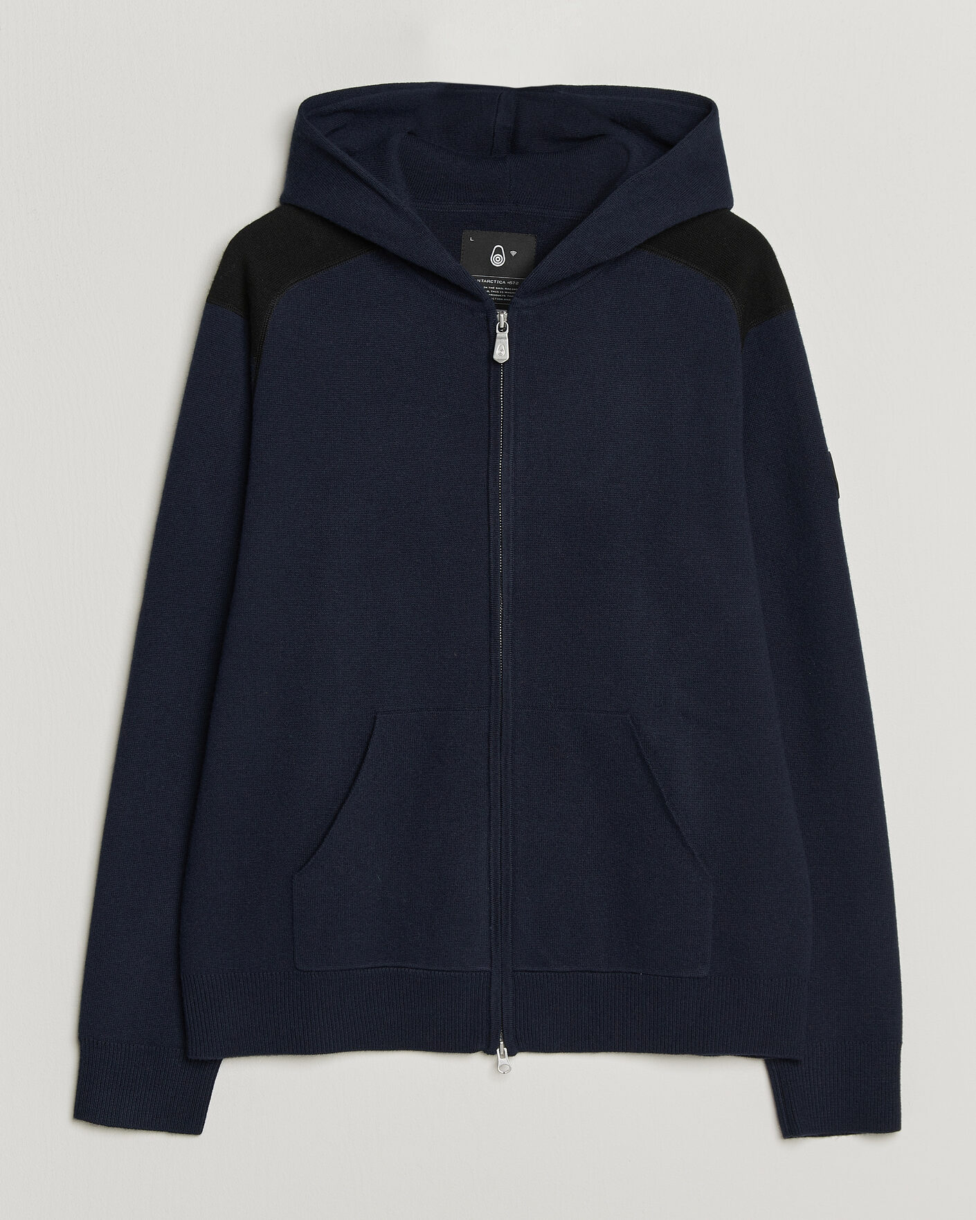 Homme | Pulls Et Tricots | Sail Racing | Spine Wool Knitted Full Zip Hoodie Dark Navy