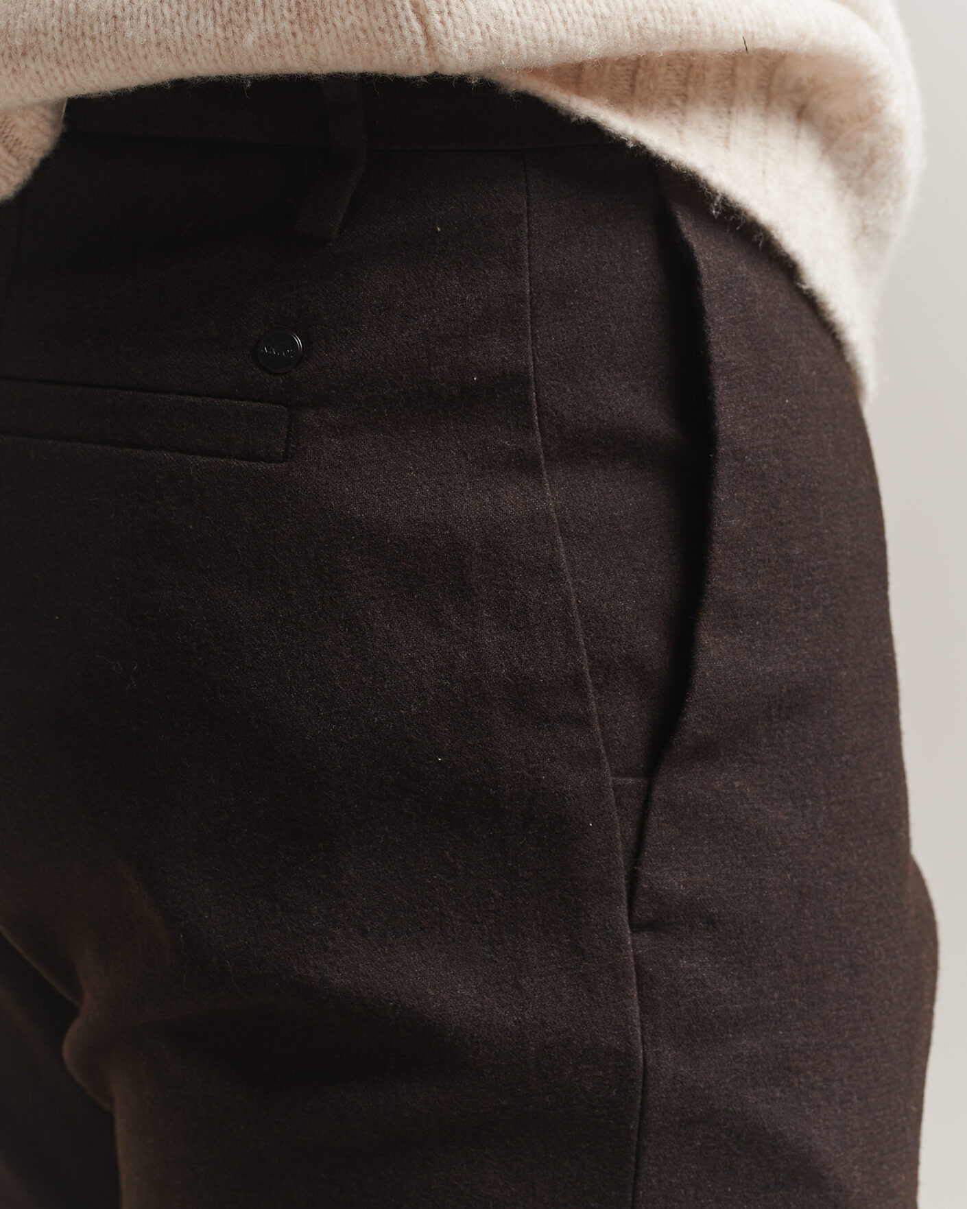 Homme | Pantalons | NN07 | Theo Brushed Cotton Trousers Deep Truffle