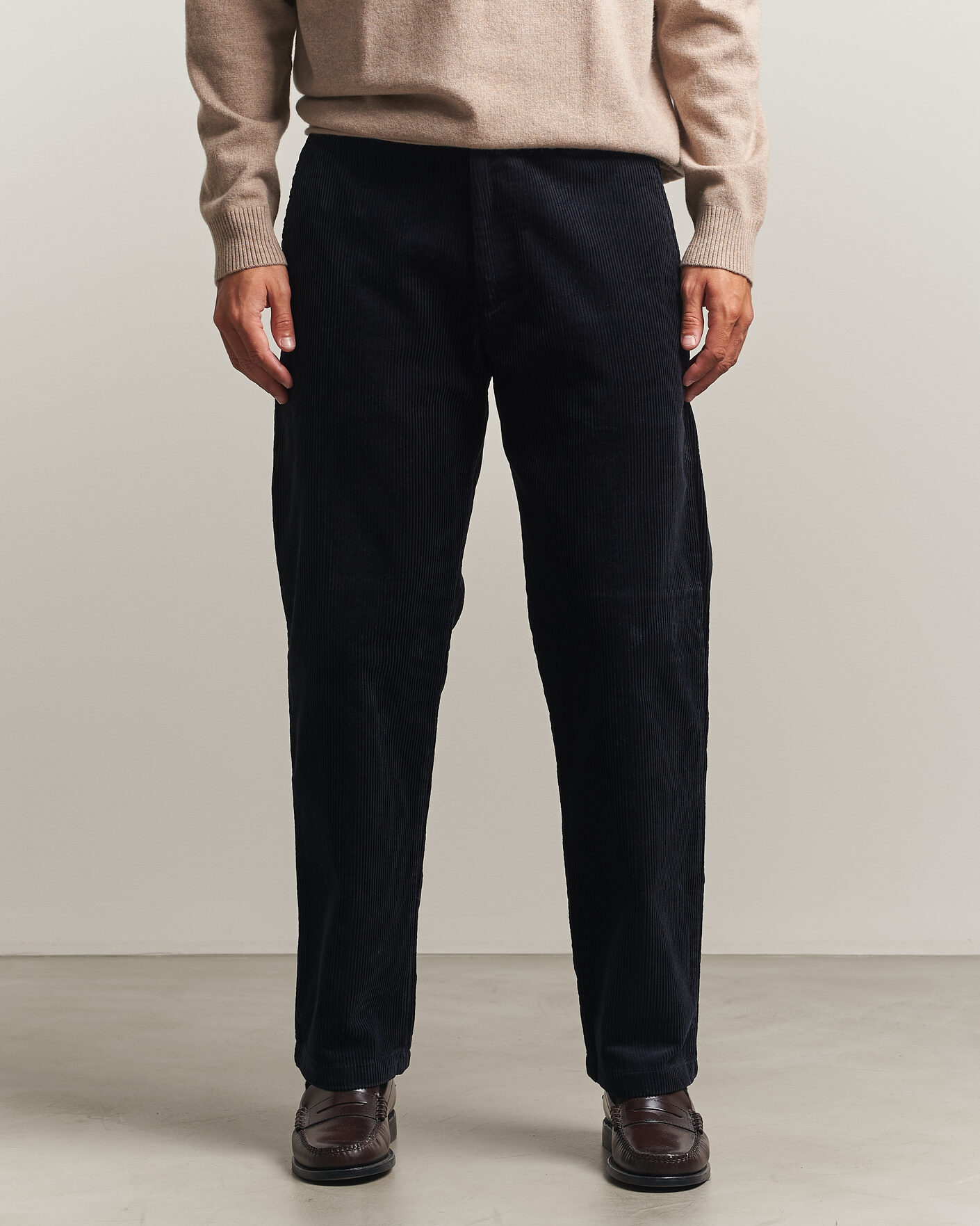 Heren | Broeken | NN07 | Aden Regular Fit Corduroy Chinos Deep Navy