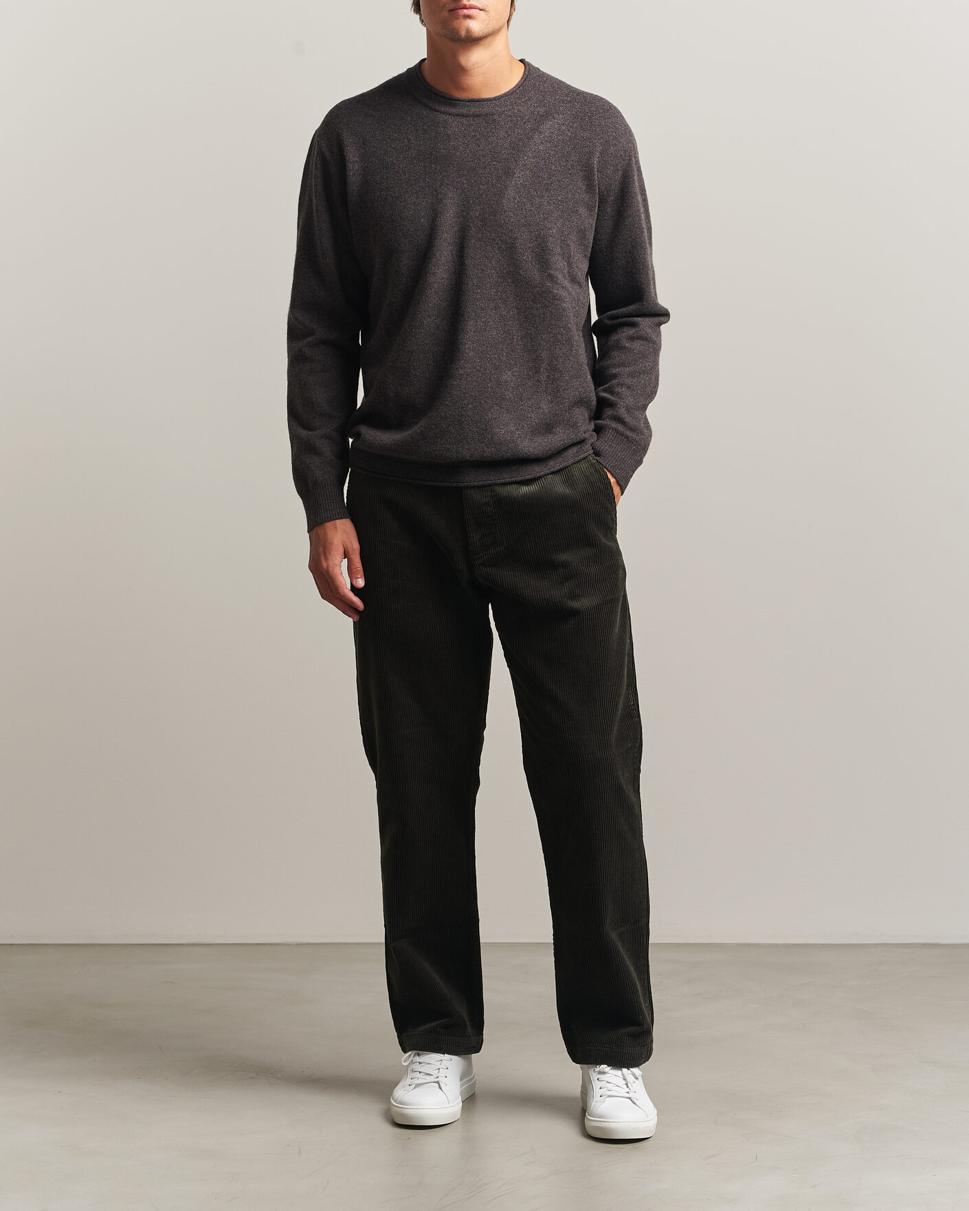 Heren | Broeken | NN07 | Aden Regular Fit Corduroy Chinos Dark Army