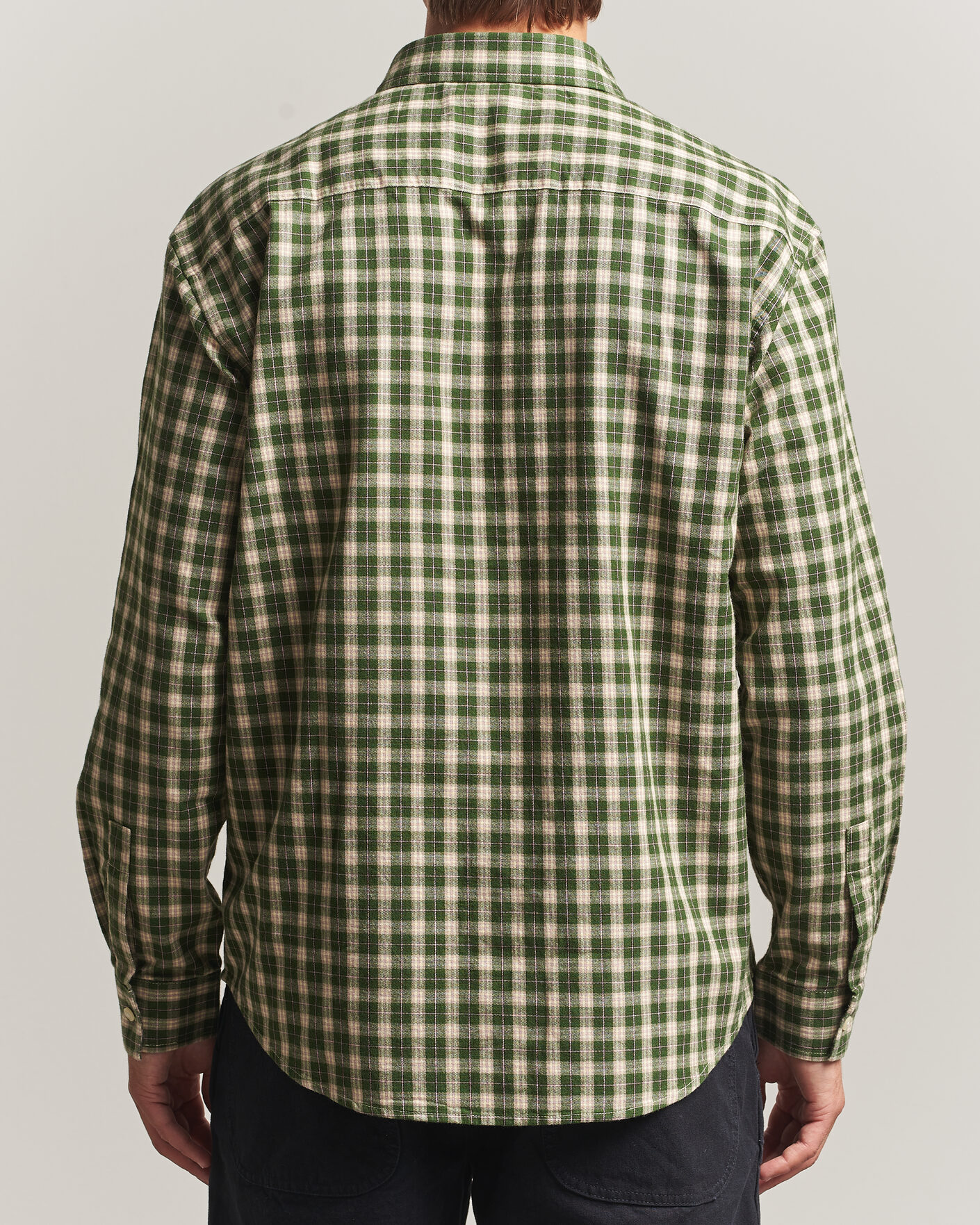 Homme | Chemises | NN07 | Deon Flannel Shirt Eden Green Check