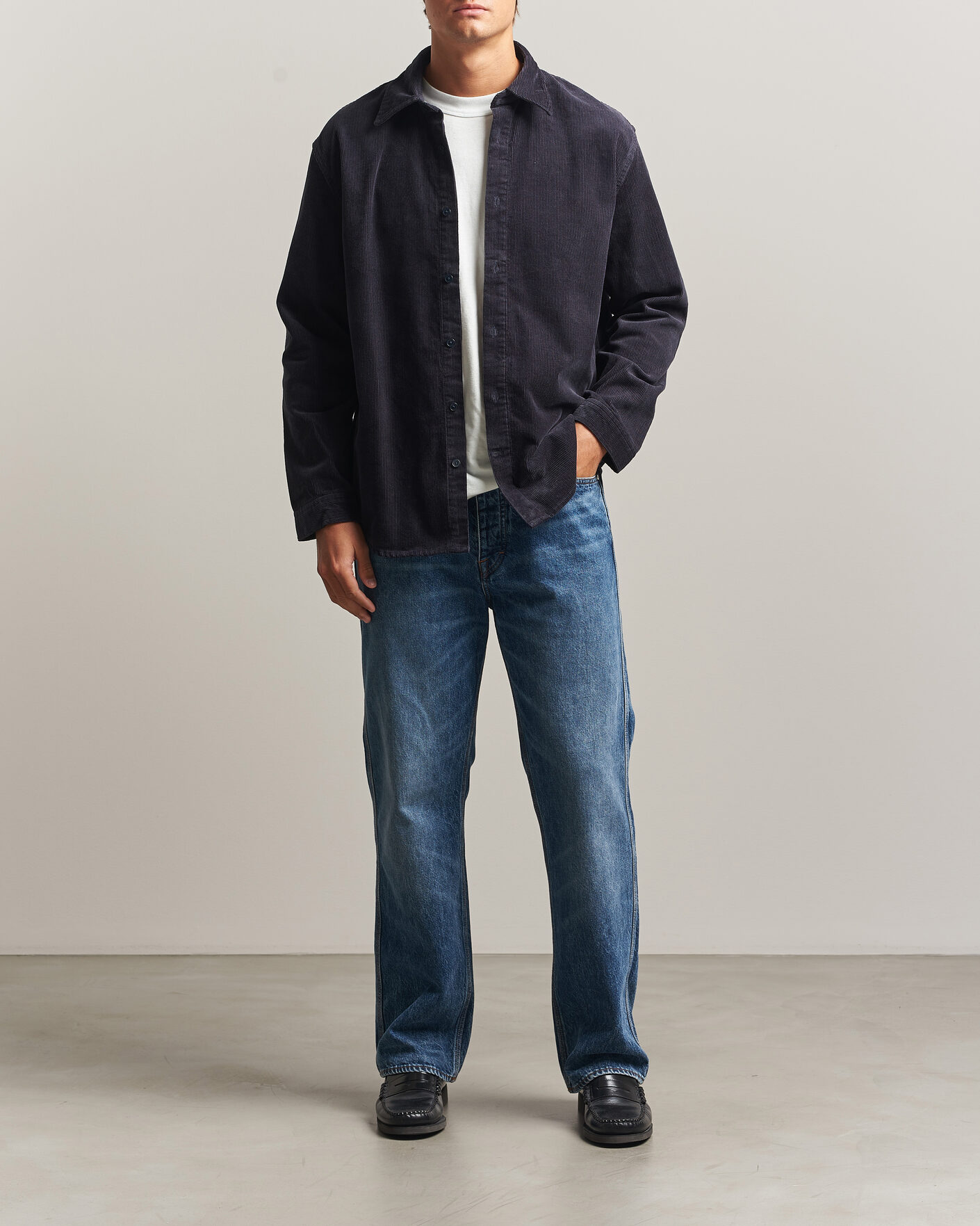 Heren | Overhemden | NN07 | Casper Corduroy Overshirt Deep Navy