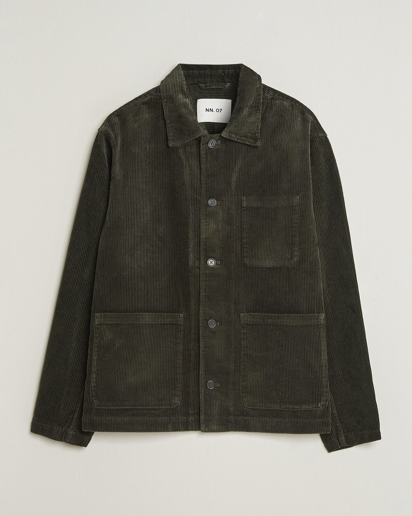 Homme | Chemises | NN07 | Morgan Corduroy Overshirt Dark Army