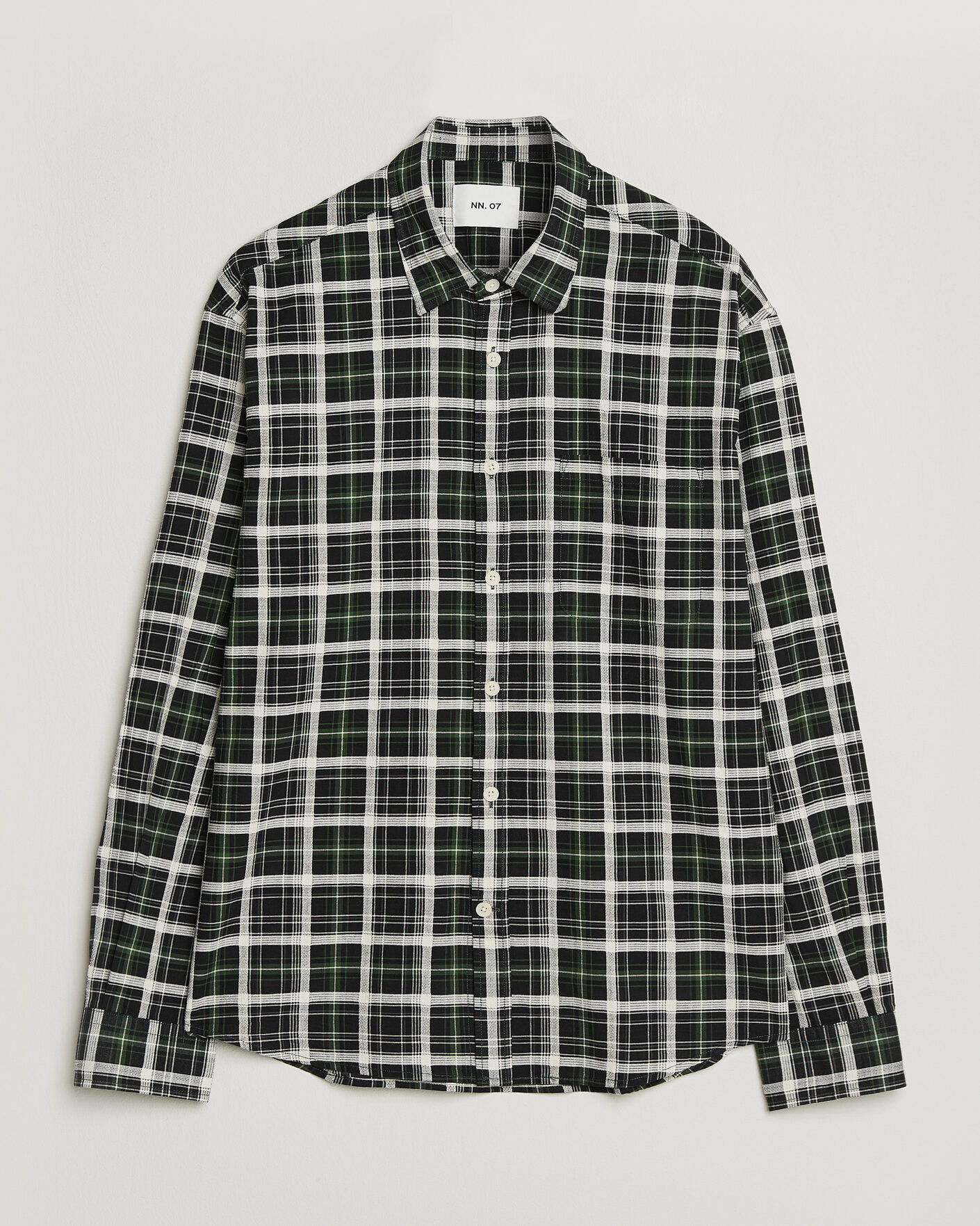 Heren | Overhemden | NN07 | Deon Cotton Checked Shirt Fern Green