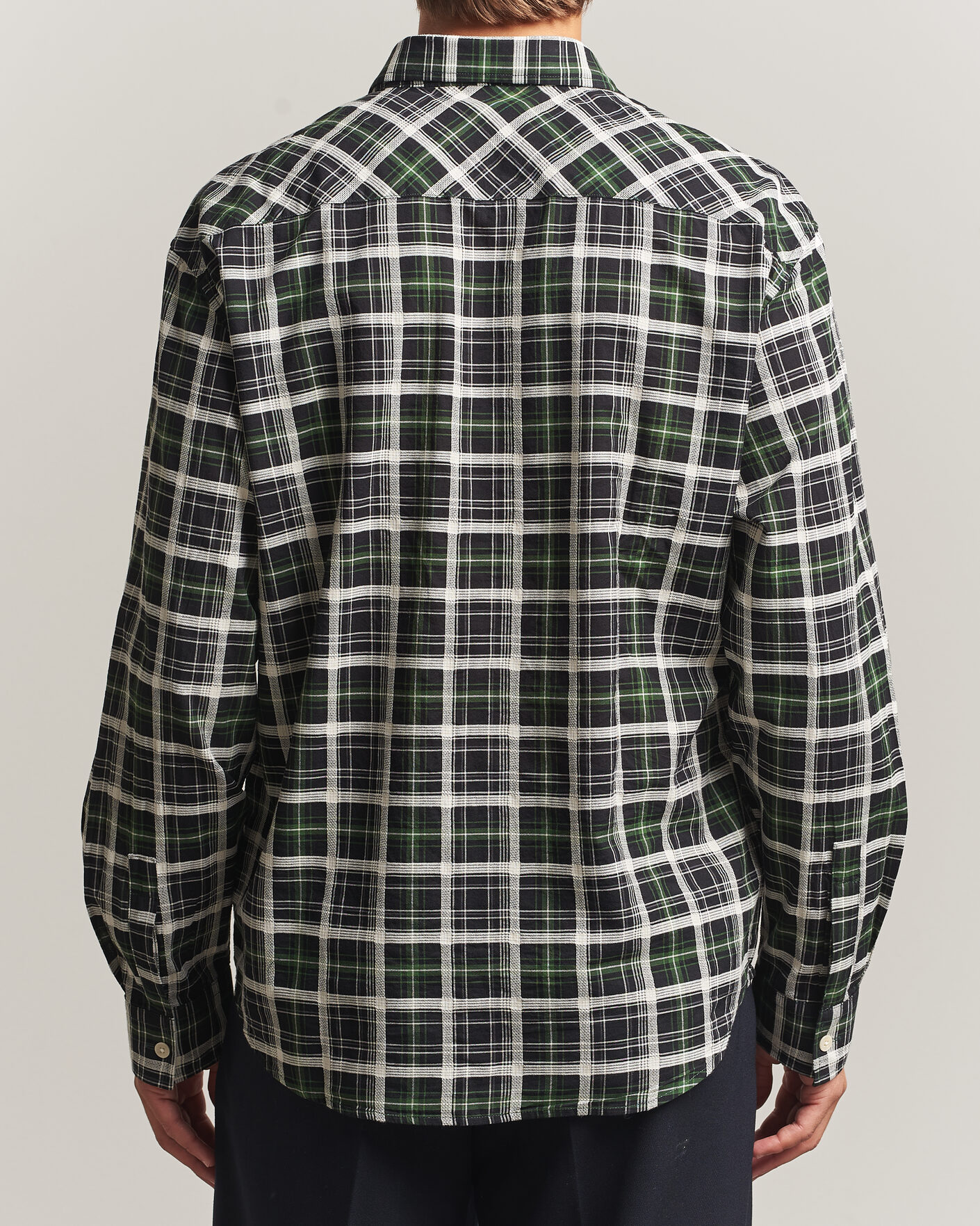 Heren | Overhemden | NN07 | Deon Cotton Checked Shirt Fern Green