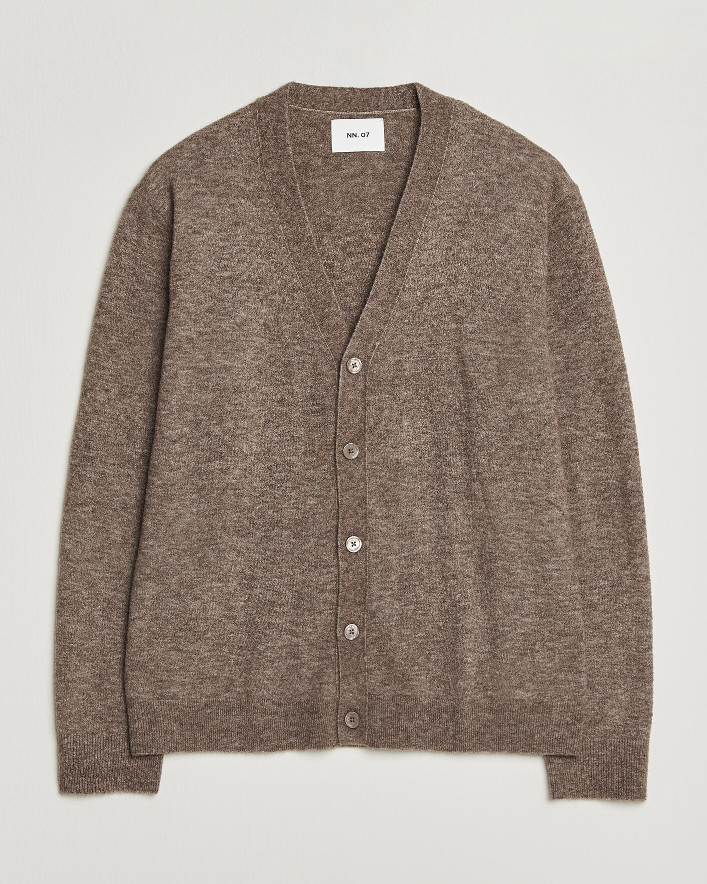 Heren | Truien | NN07 | Gavin Brushed Wool Knitted Cardigan Desert Clay