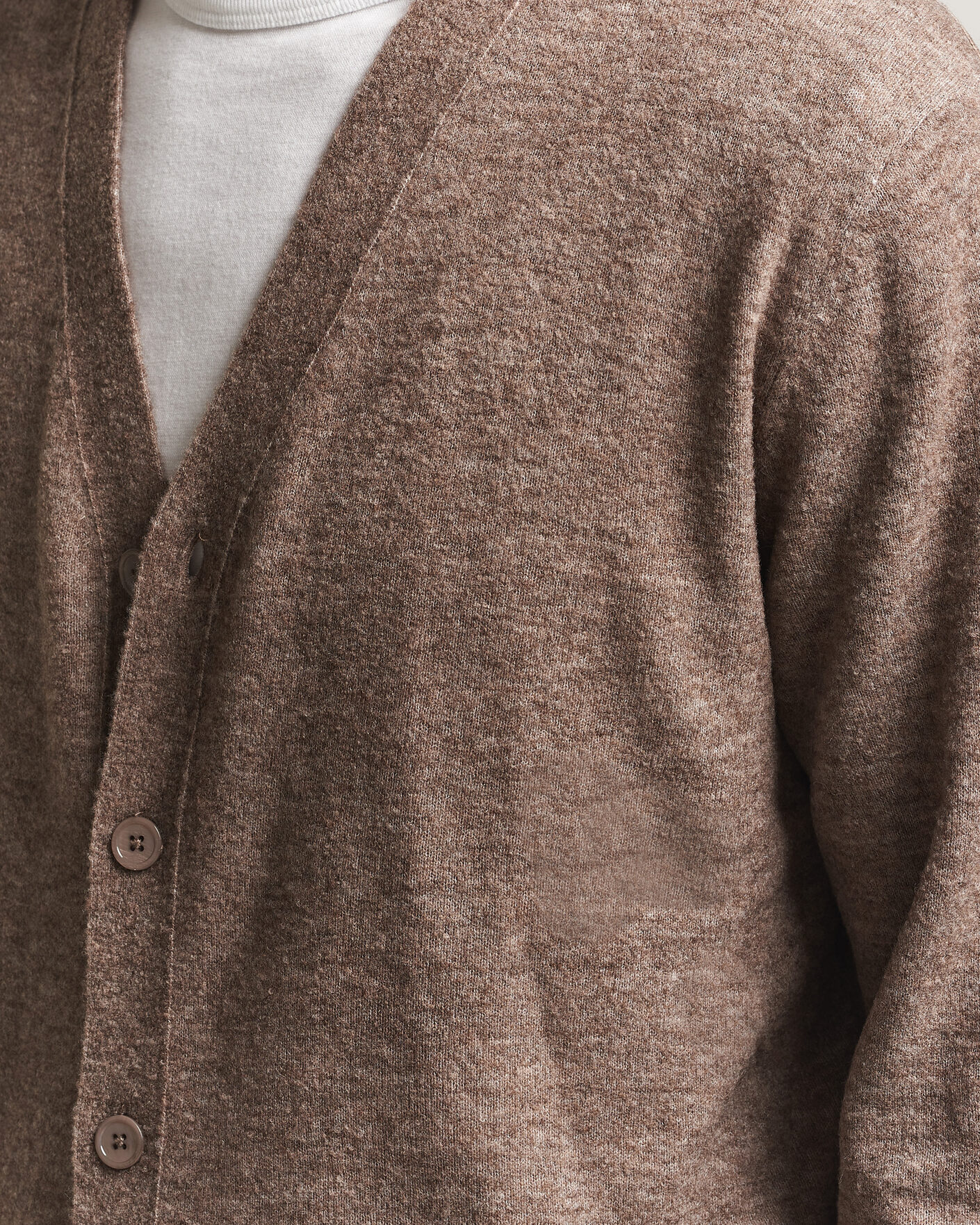 Heren | Truien | NN07 | Gavin Brushed Wool Knitted Cardigan Desert Clay