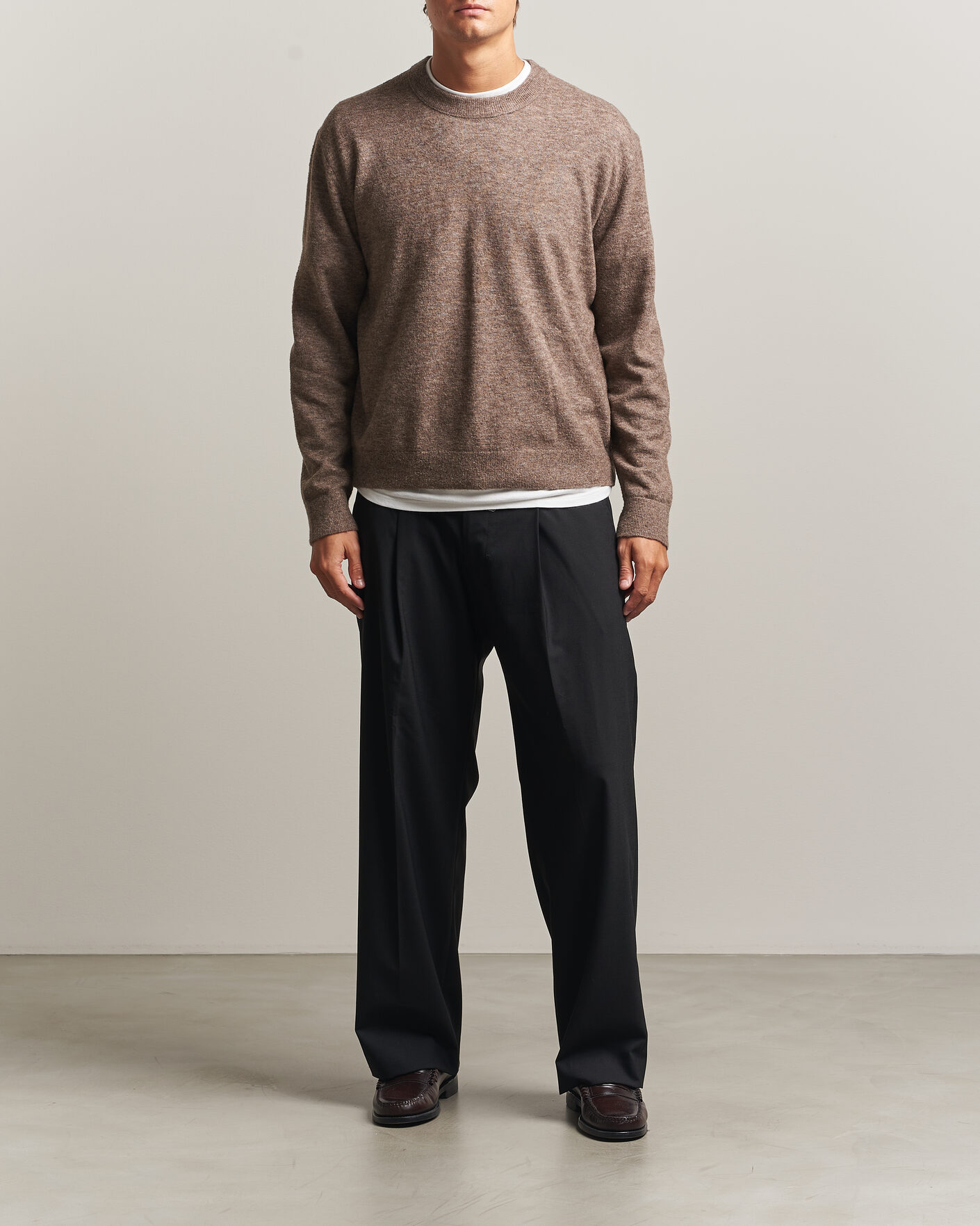 Heren | Truien | NN07 | Gavin Brushed Wool Knitted Sweater Desert Clay