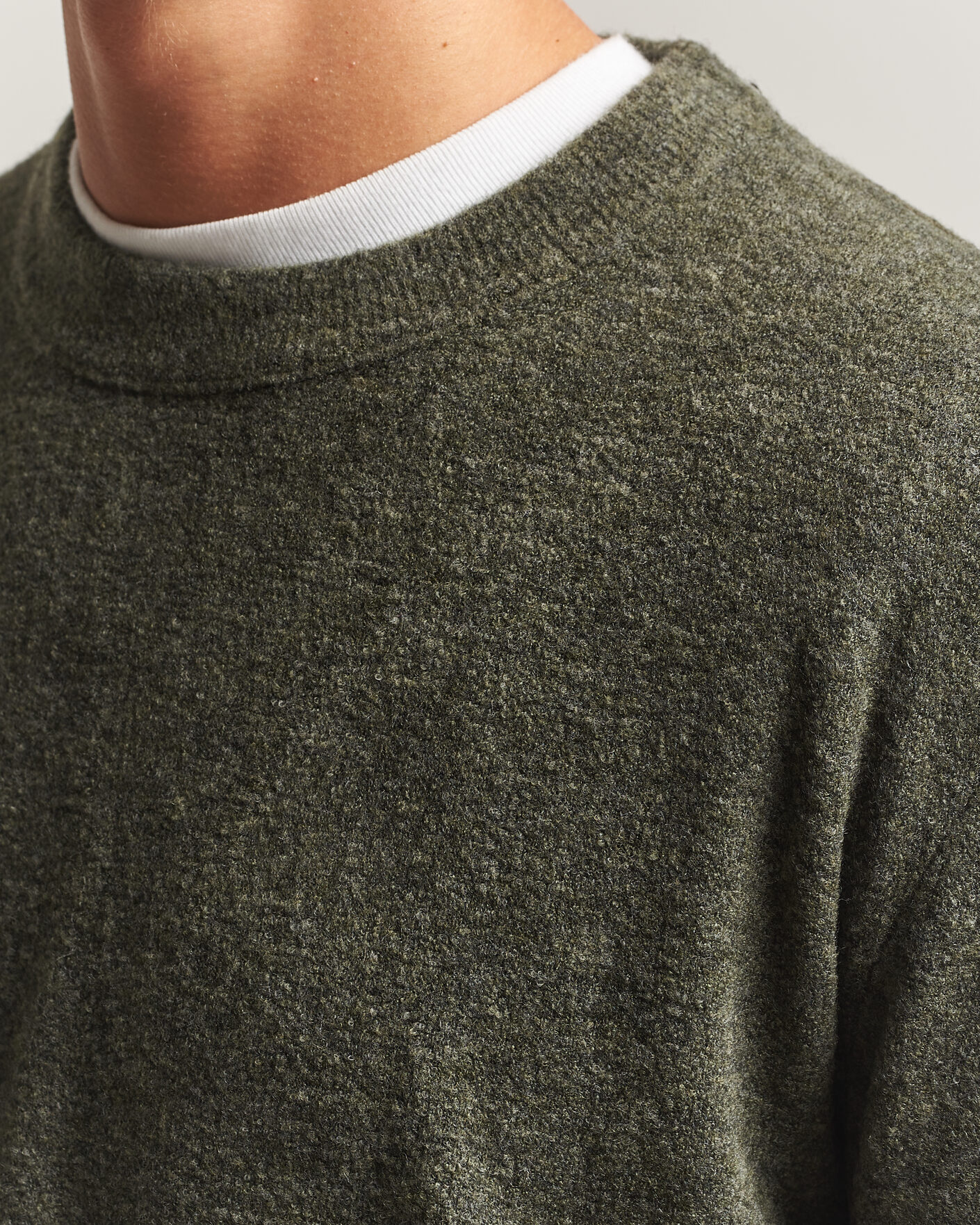 Homme | Pulls Et Tricots | NN07 | Gavin Brushed Wool Knitted Sweater Dark Army