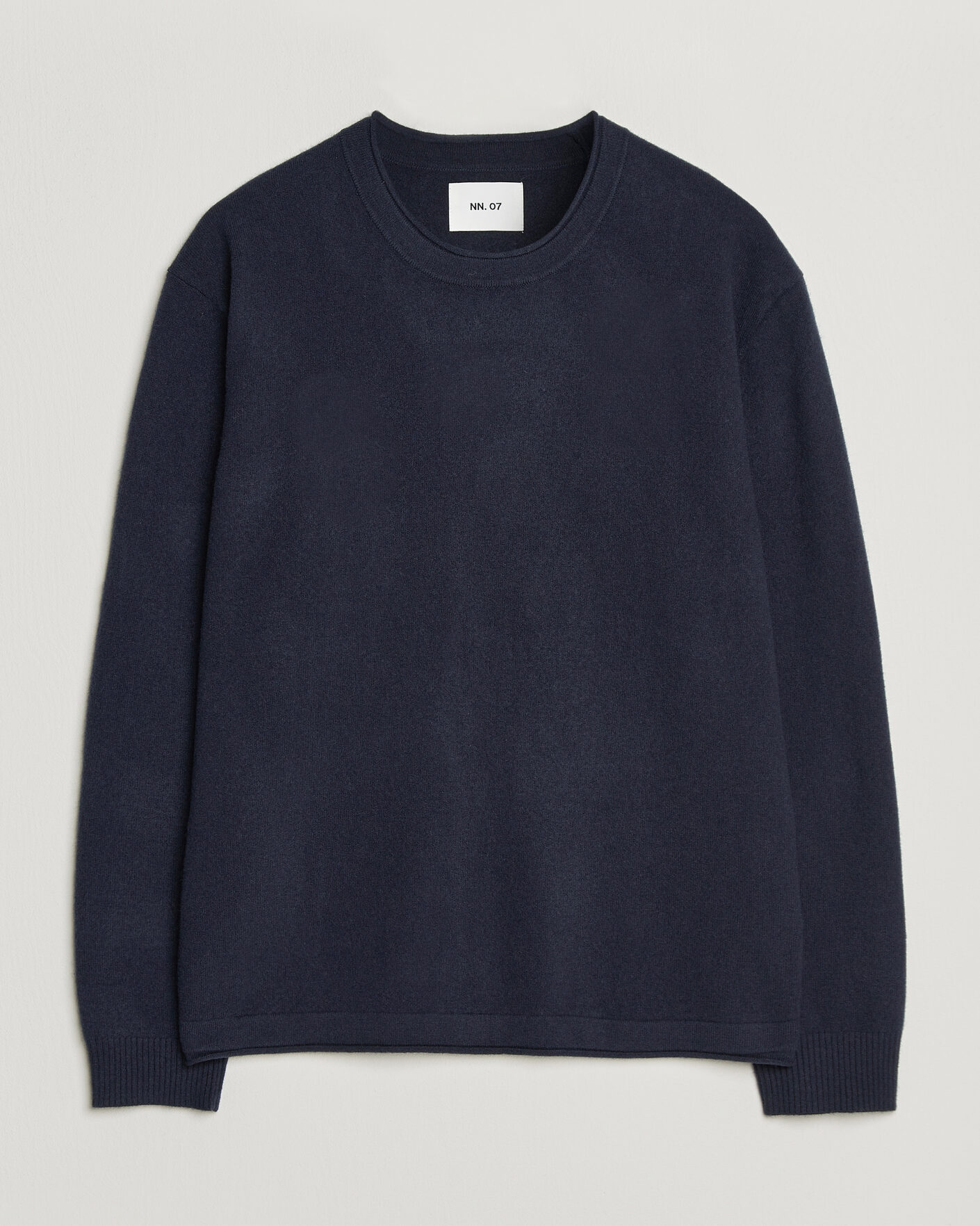 Heren | Truien | NN07 | Sammy Wool Knitted Sweater Navy Melange