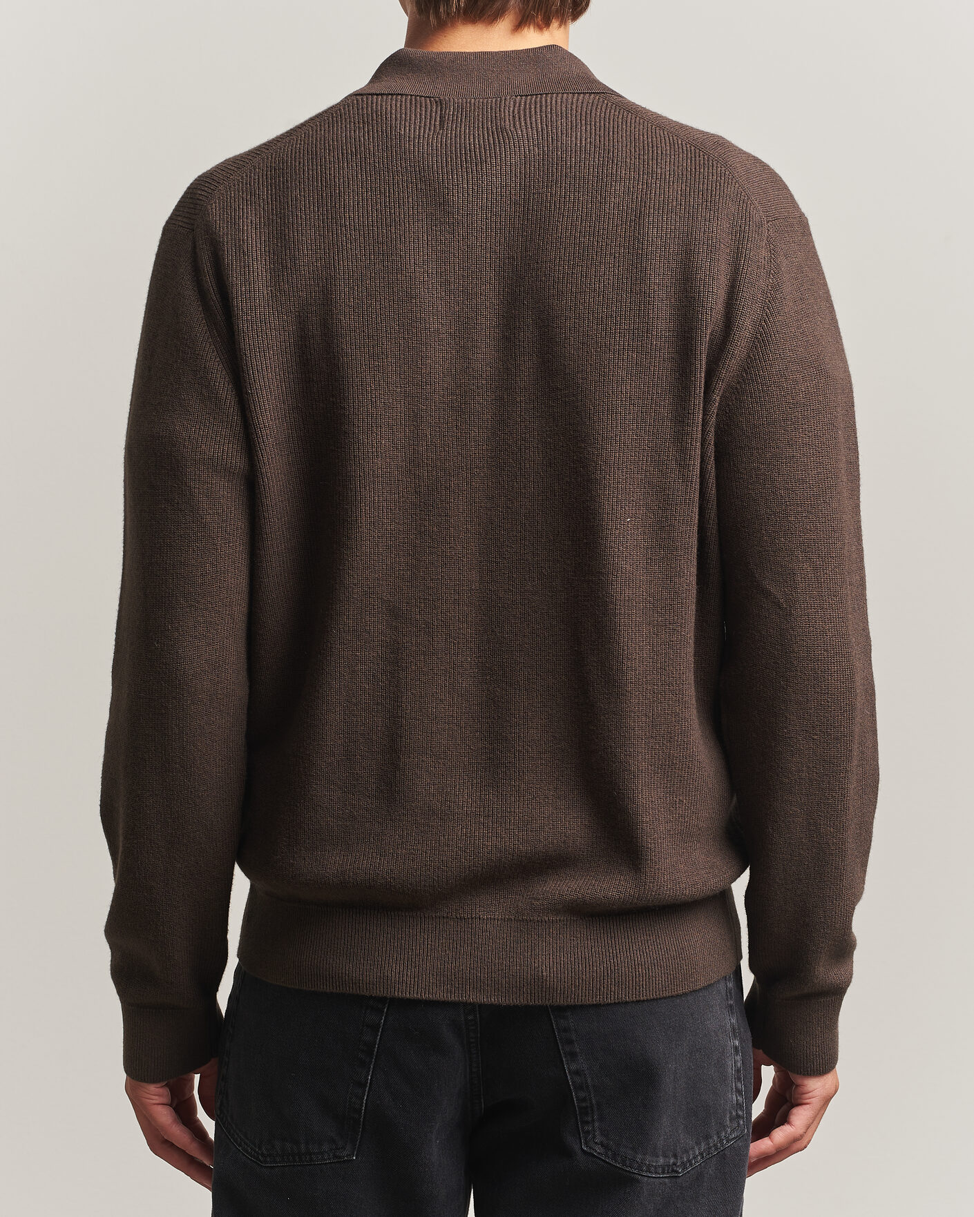Homme | Pulls Et Tricots | NN07 | Hope Cotton/Cashmere Rib Knitted Polo Brown