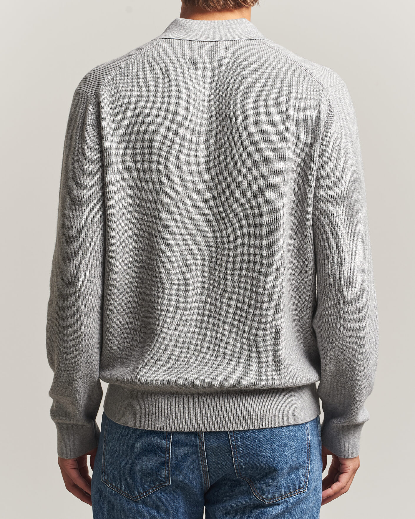 Homme | Pulls Et Tricots | NN07 | Hope Cotton/Cashmere Rib Knitted Polo Grey