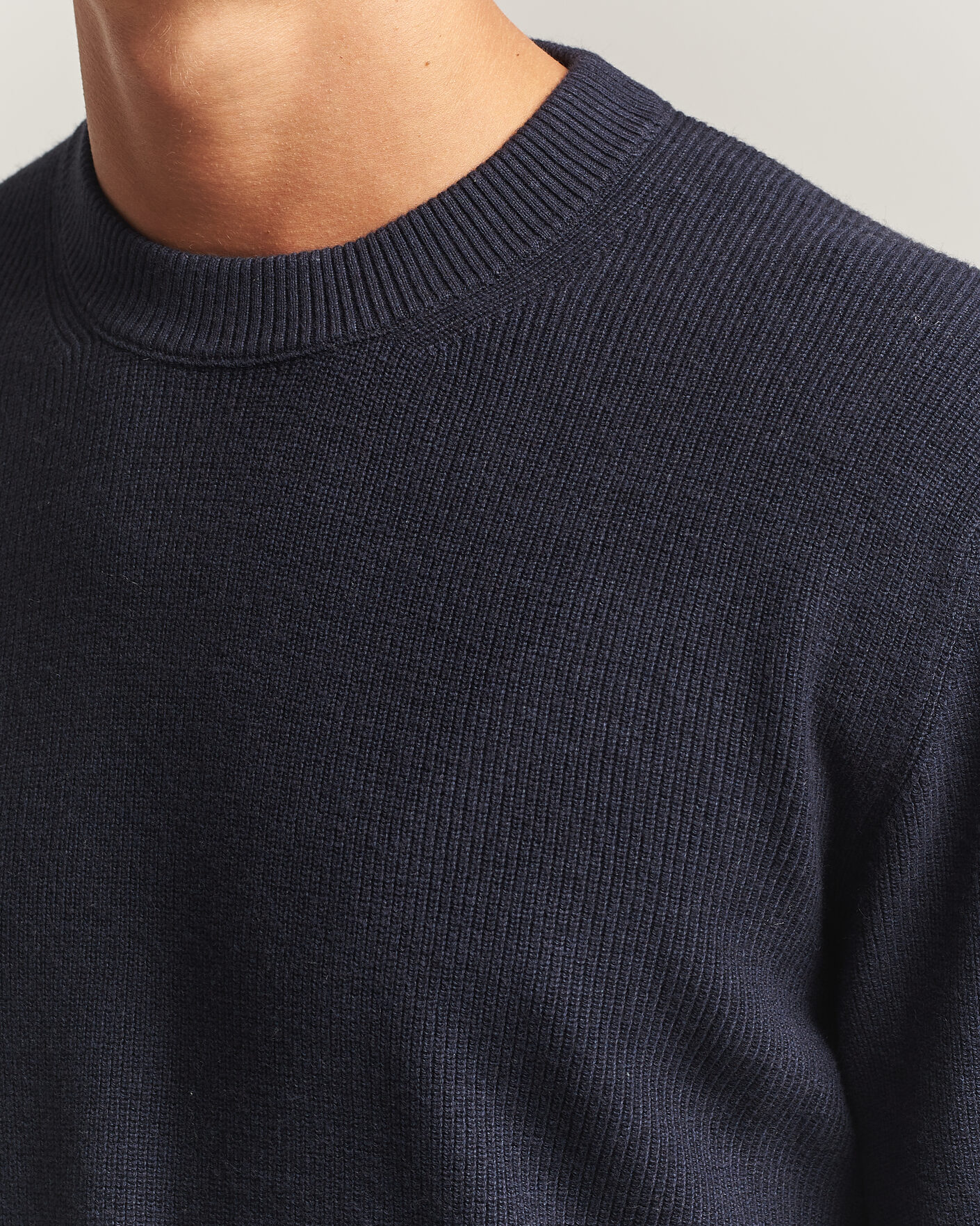 Homme | Pulls Et Tricots | NN07 | Hope Cotton/Cashmere Rib Knitted Sweater Navy