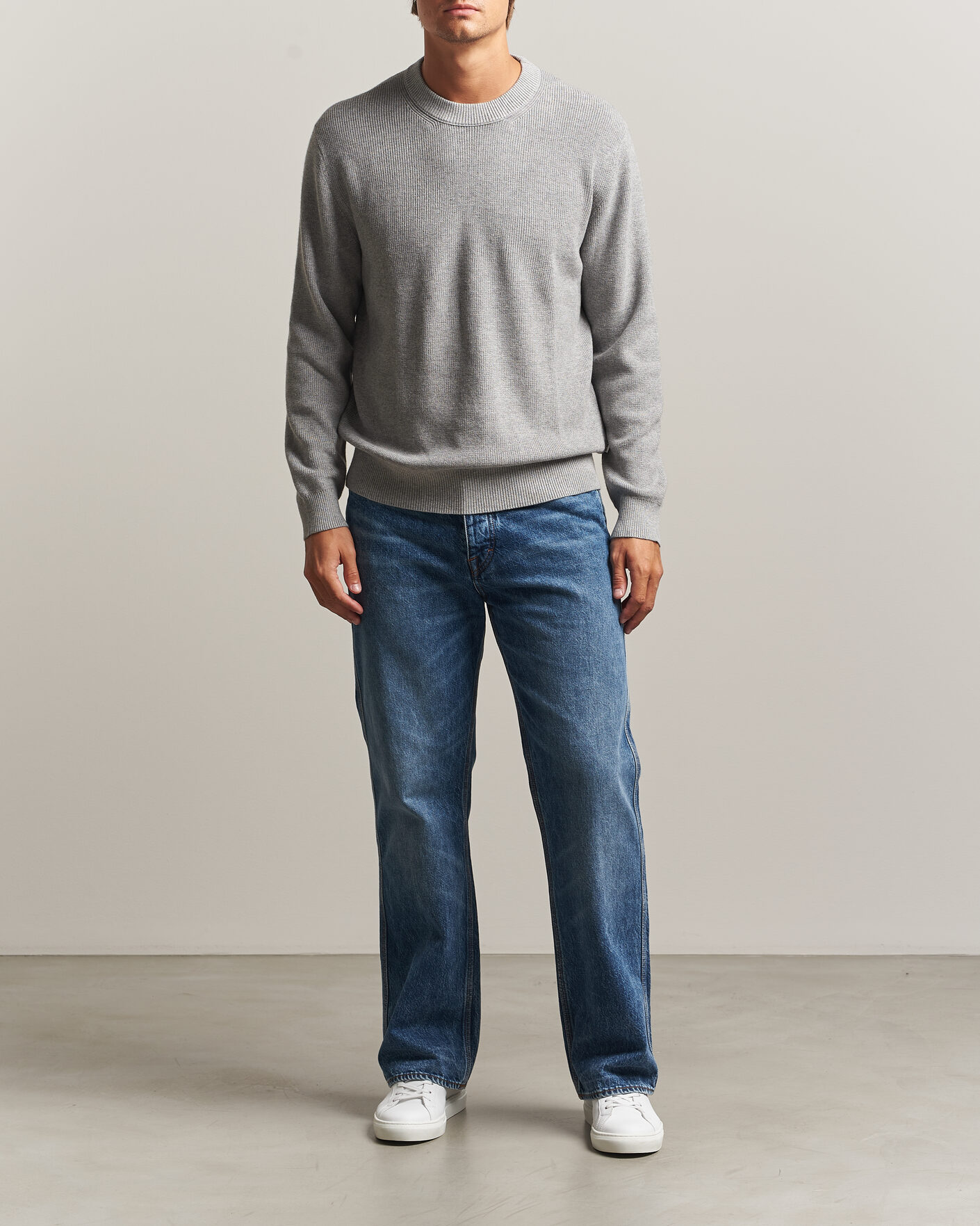 Homme | Pulls Et Tricots | NN07 | Hope Cotton/Cashmere Rib Knitted Sweater Grey