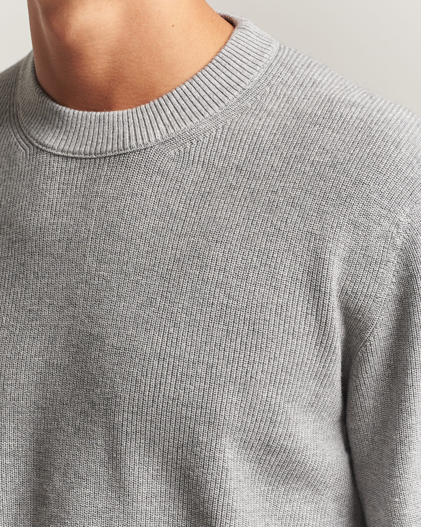Homme | Pulls Et Tricots | NN07 | Hope Cotton/Cashmere Rib Knitted Sweater Grey