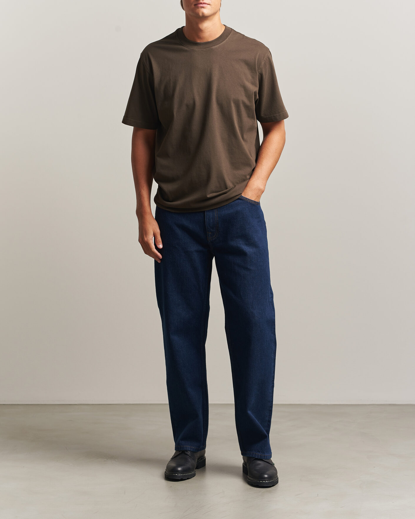 Heren | T-shirts | NN07 | Adam Crew Neck T-Shirt Earthwood