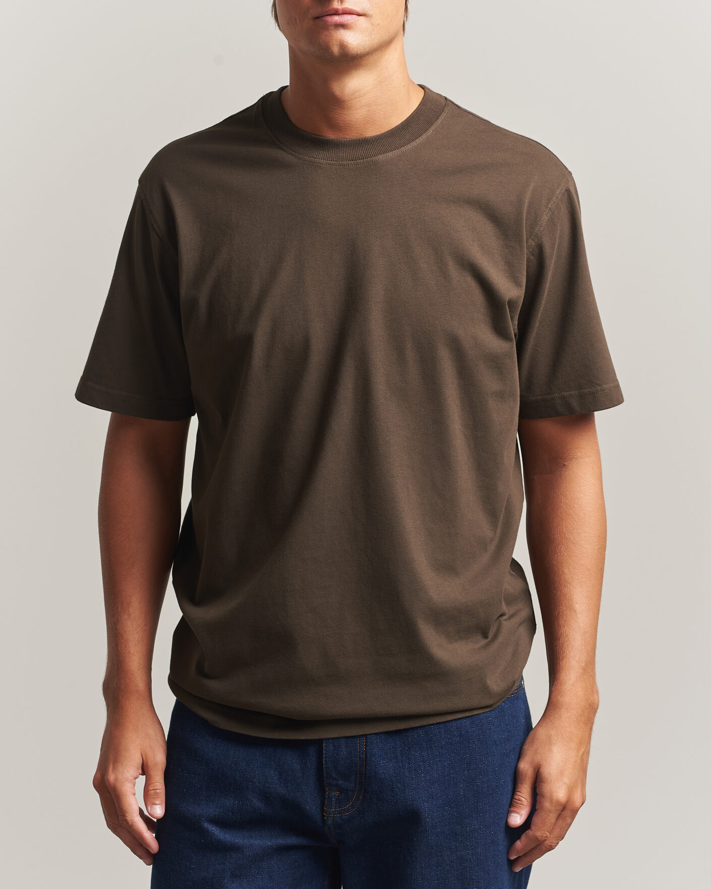 Heren | T-shirts | NN07 | Adam Crew Neck T-Shirt Earthwood
