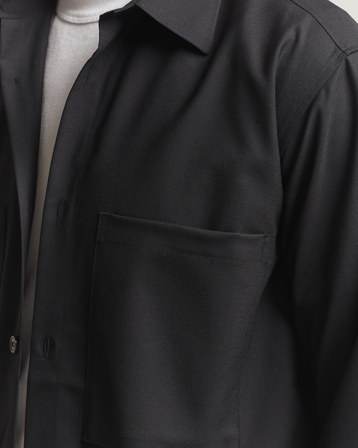 Heren | Overhemden | NN07 | Freddy Wool Overshirt Black