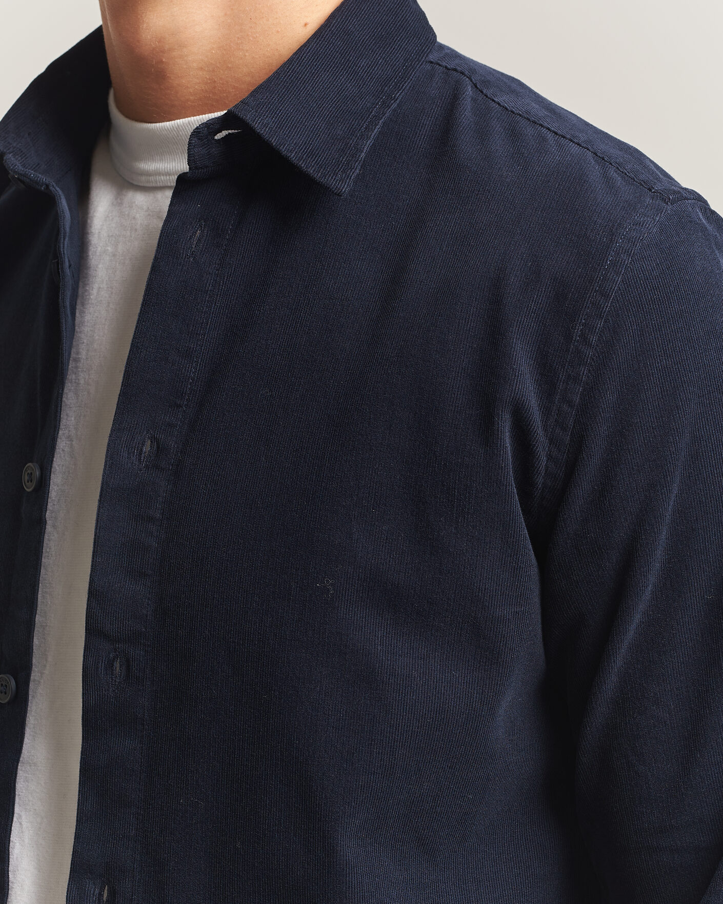 Homme | Chemises | NN07 | Asher Baby Cord Shirt Navy Blue