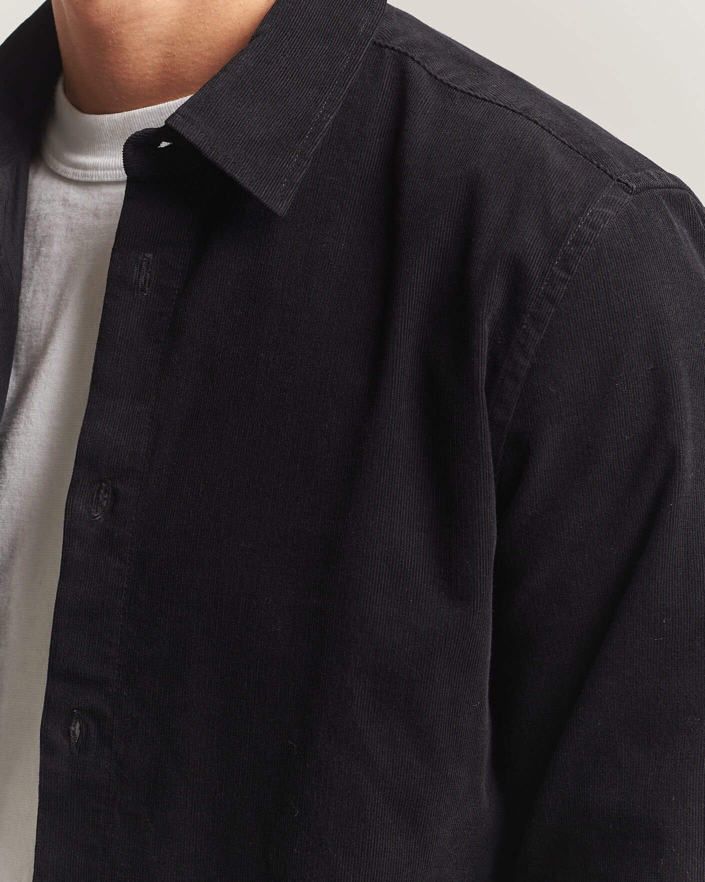 Homme | Chemises | NN07 | Asher Baby Cord Shirt Black