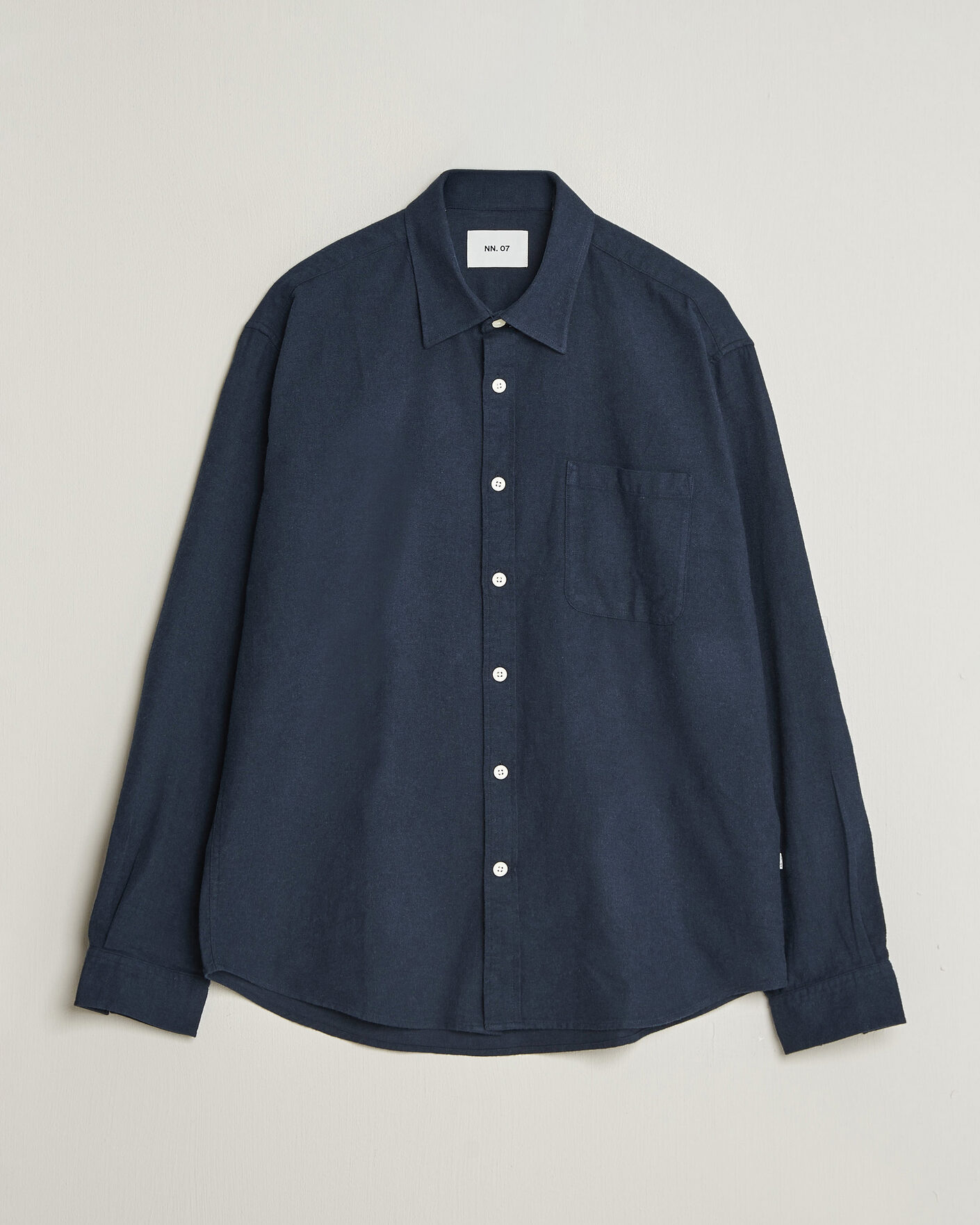 Homme | Chemises | NN07 | Dino Brushed Flannel Shirt Navy Blue