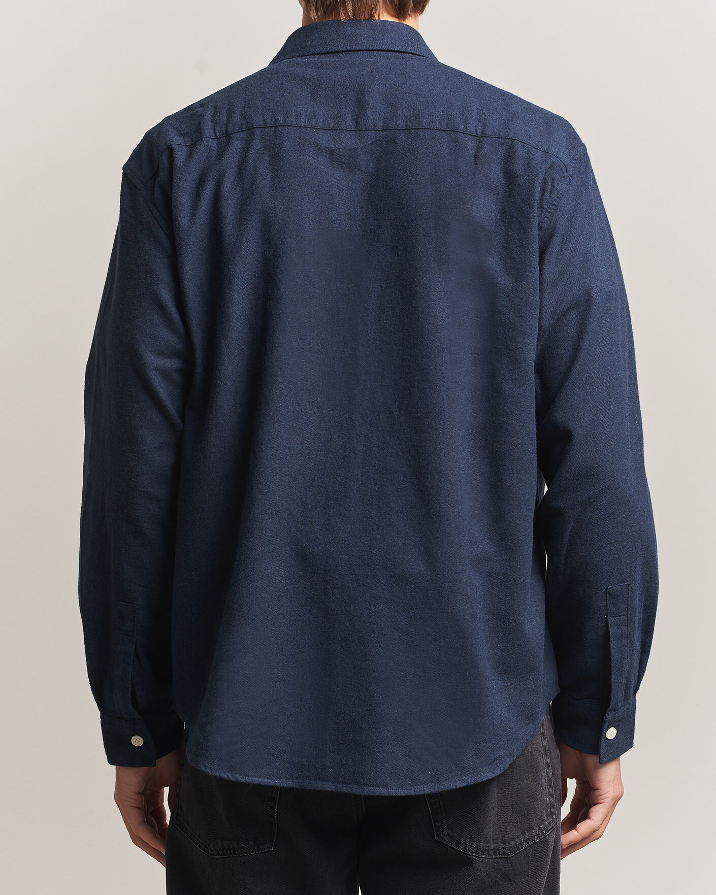 Homme | Chemises | NN07 | Dino Brushed Flannel Shirt Navy Blue