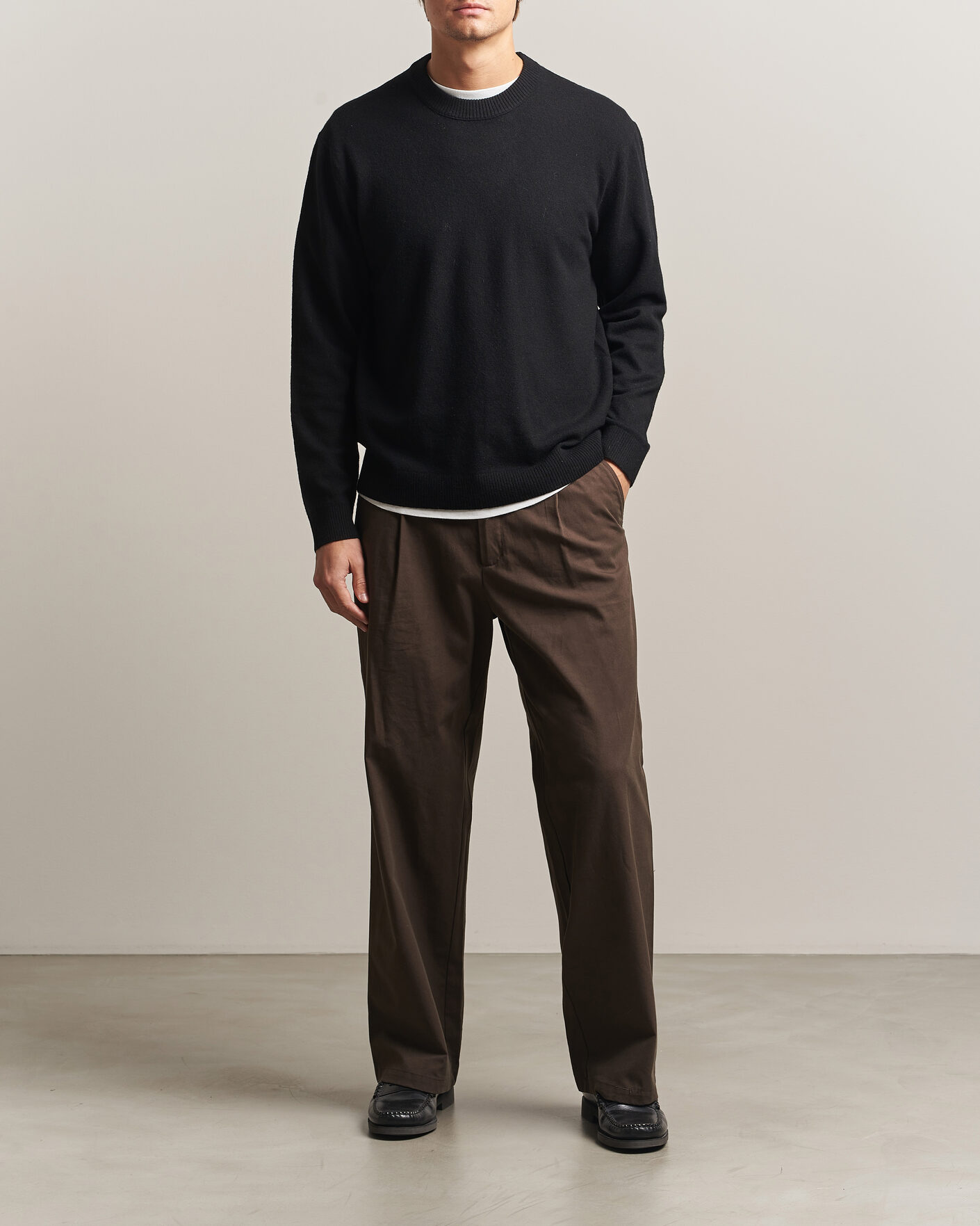Heren | Truien | NN07 | Raz Lambswool Knitted Sweater Black