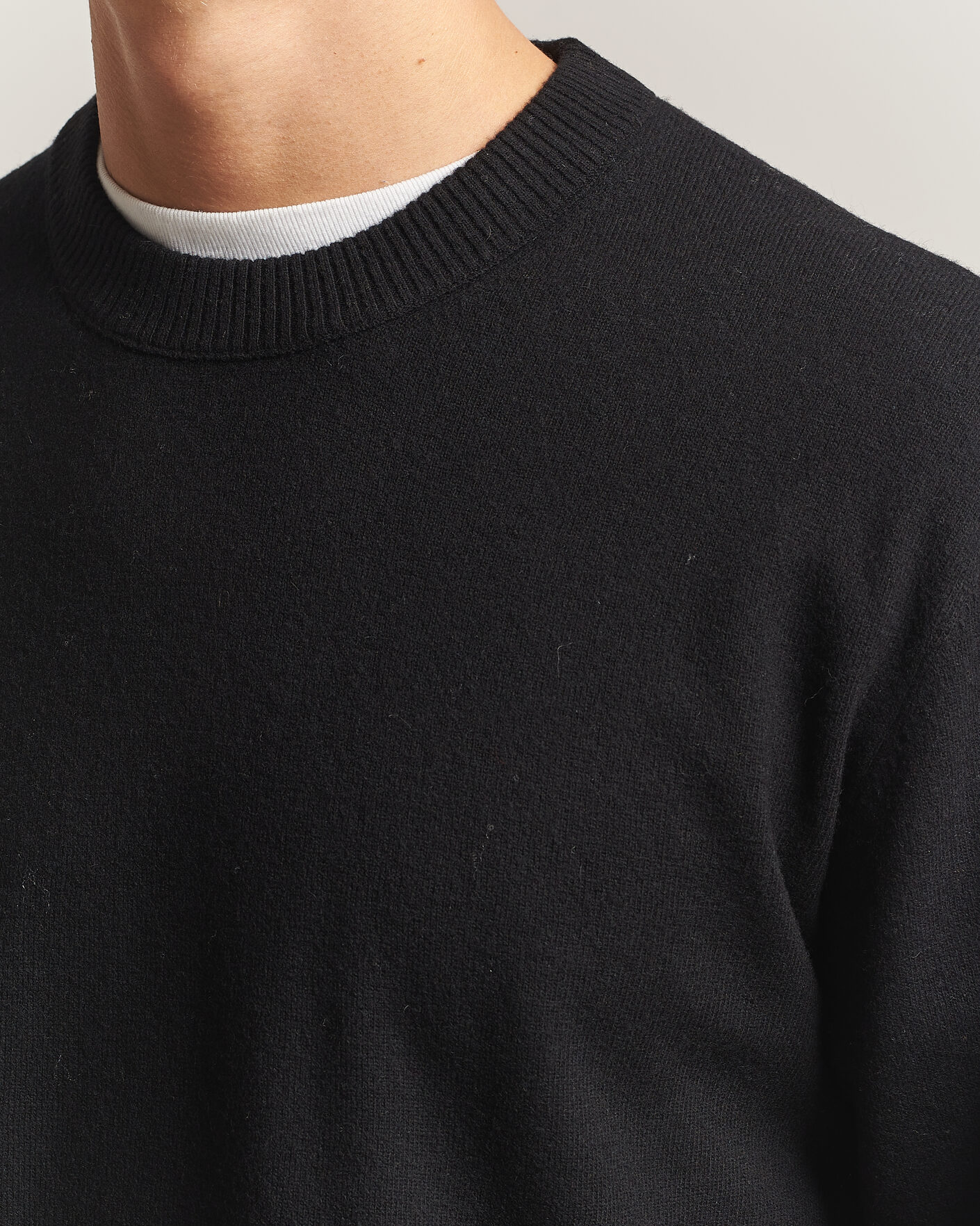 Heren | Truien | NN07 | Raz Lambswool Knitted Sweater Black