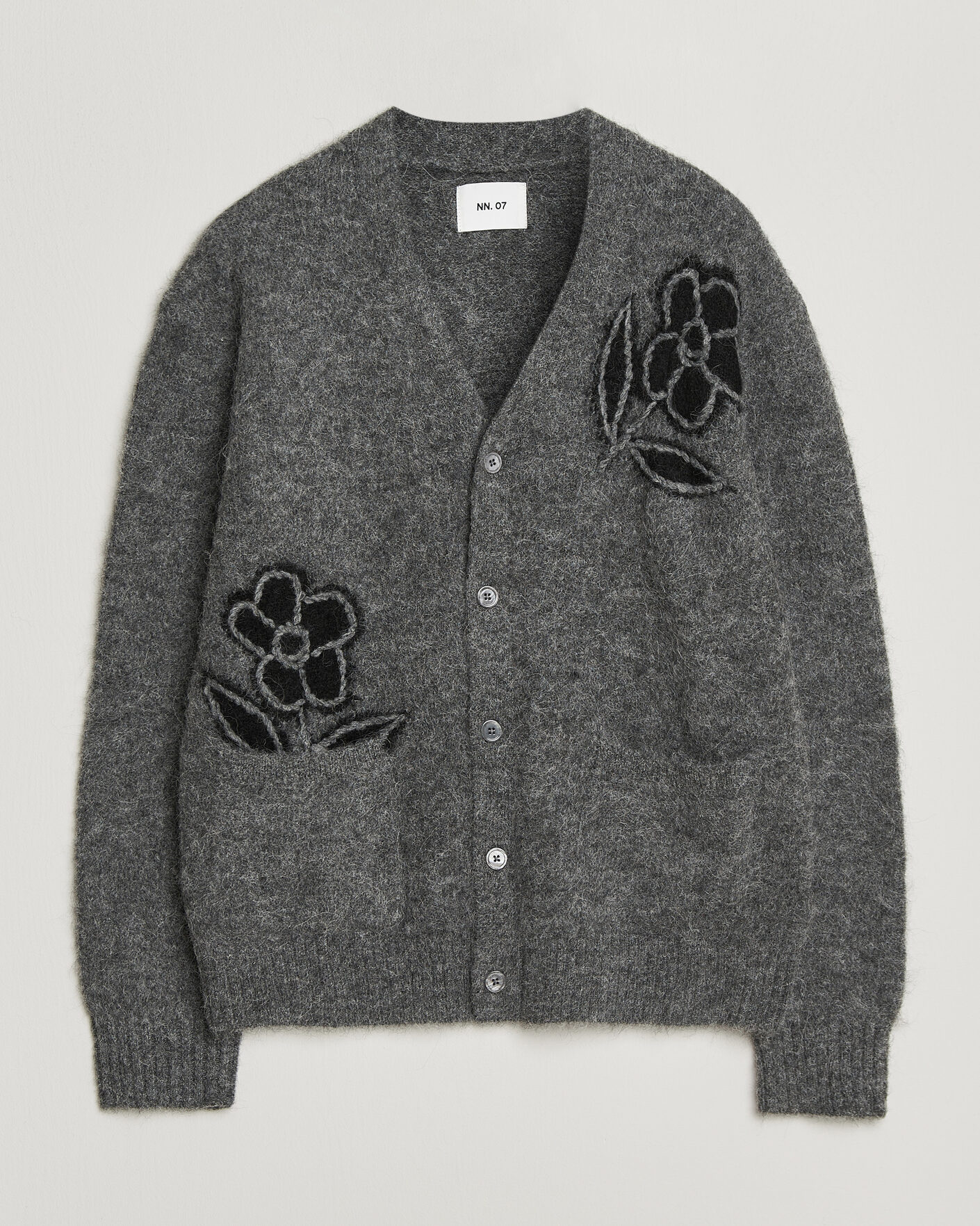 Homme | Pulls Et Tricots | NN07 | Kyle Alpaca Knitted Cardigan Dark Grey Melange