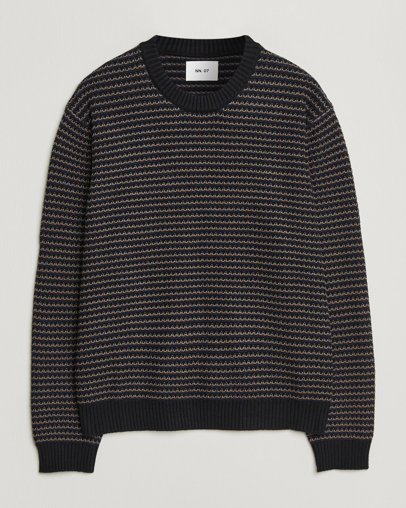 Homme | Pulls Et Tricots | NN07 | Russell Cotton/Wool Structured Sweater Navy Blue