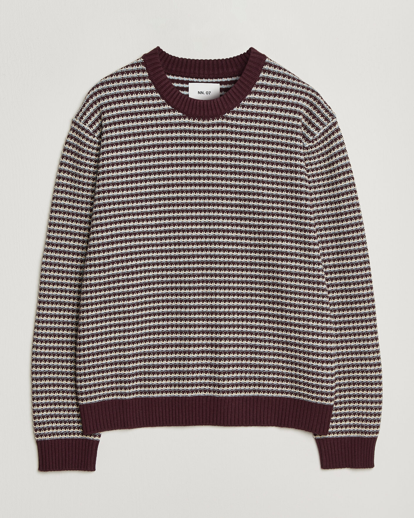 Heren | Truien | NN07 | Russell Cotton/Wool Structured Sweater Winetasting
