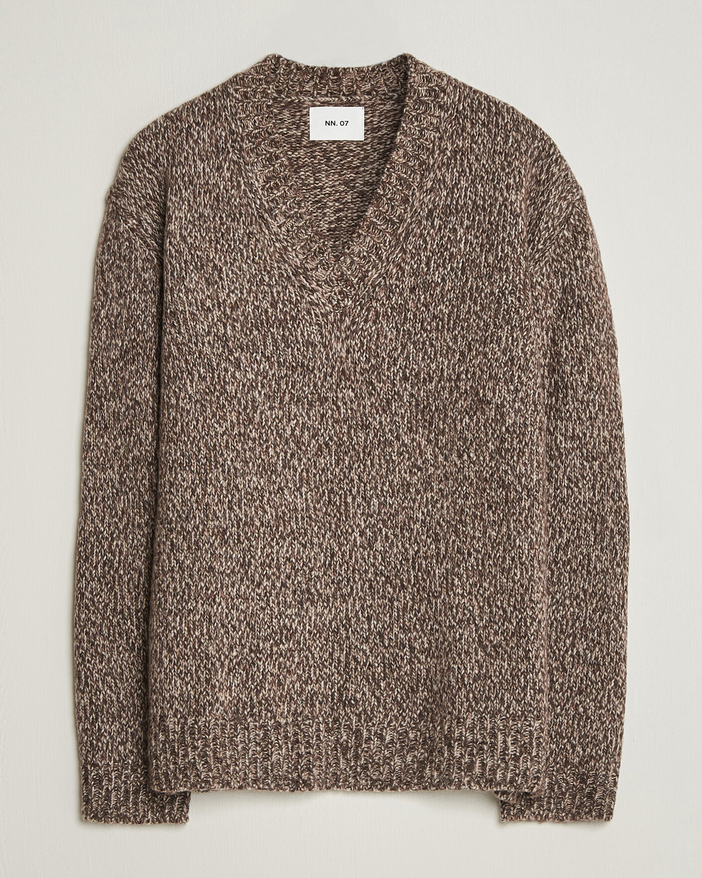 Homme | Pulls Et Tricots | NN07 | Flint Wool Knitted V-Neck Deep Truffle