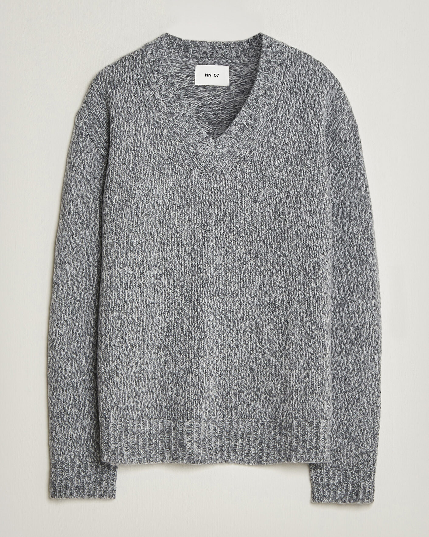 Homme | Pulls Et Tricots | NN07 | Flint Wool Knitted V-Neck Grey Melange