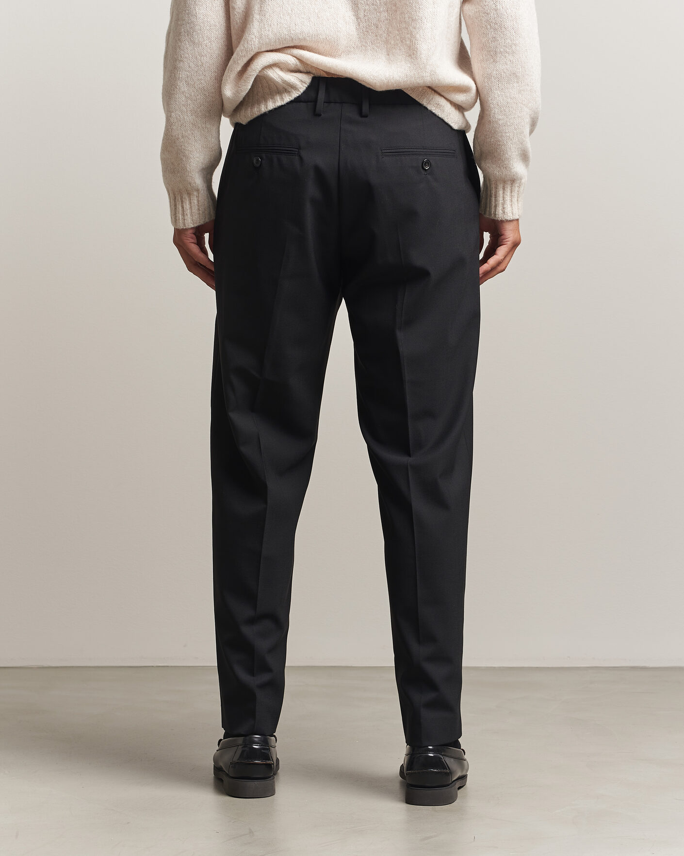 Homme | Pantalons | NN07 | Brendan Wool Drawstring Trousers Black