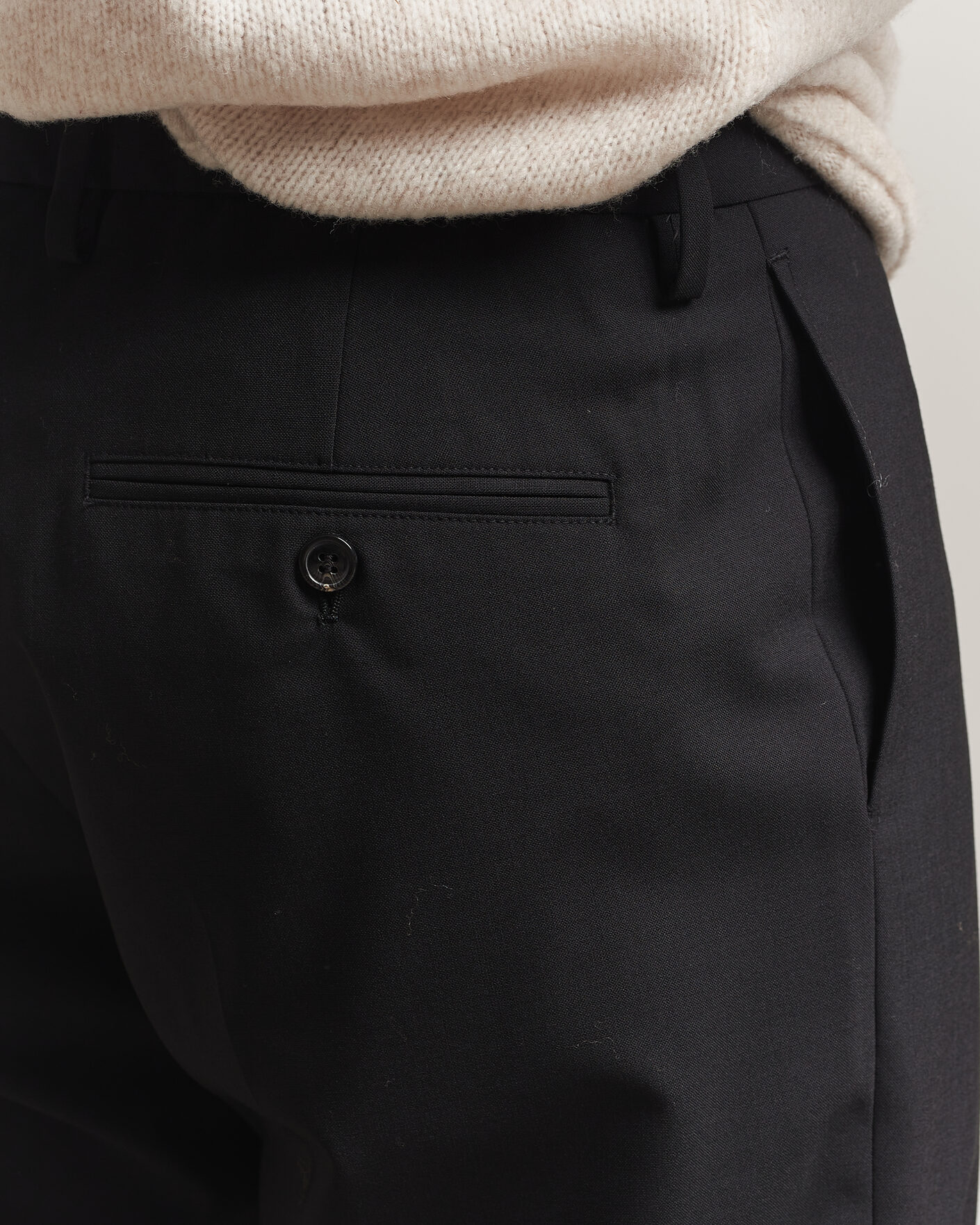 Homme | Pantalons | NN07 | Brendan Wool Drawstring Trousers Black