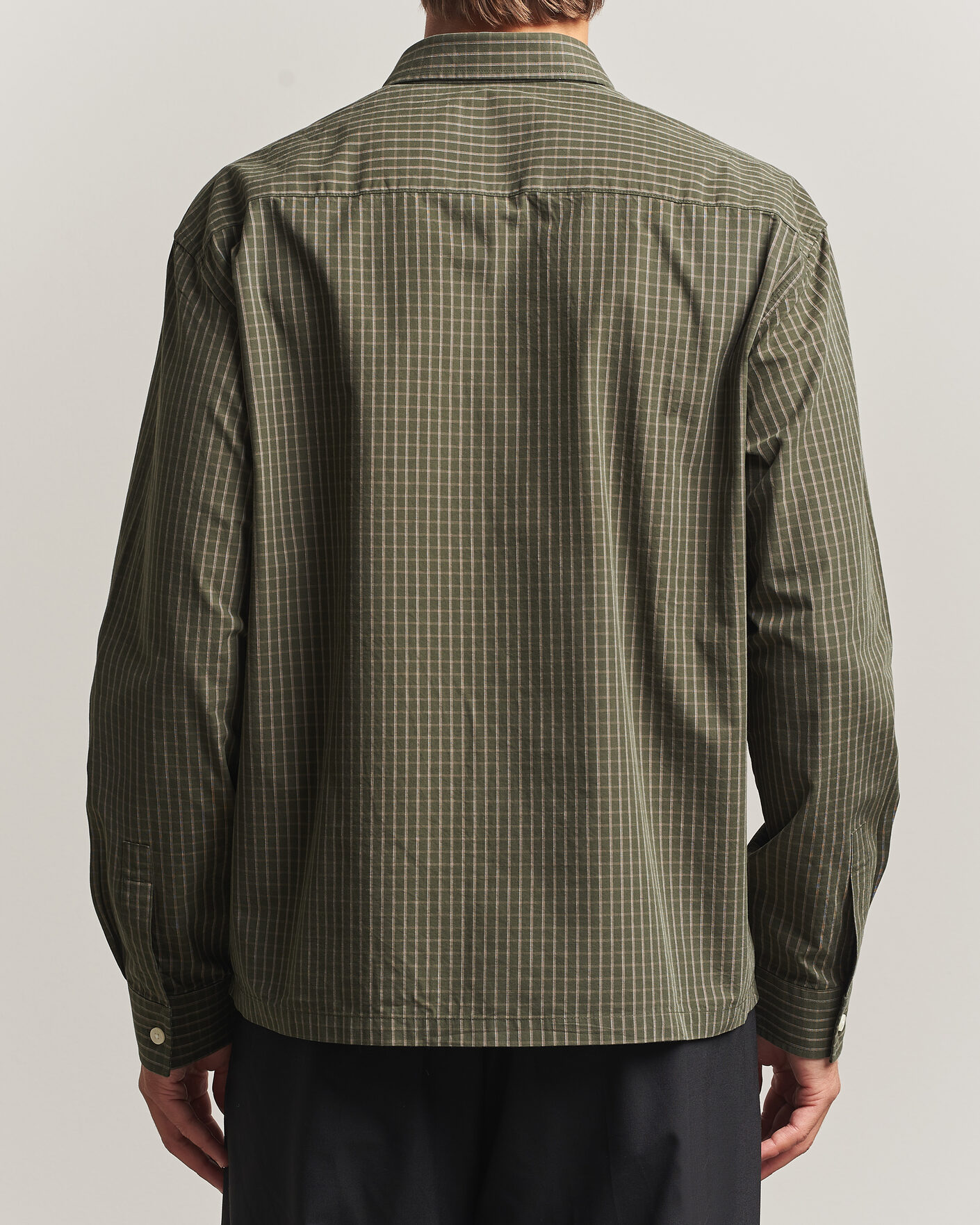 Homme | Chemises | NN07 | Deon Peached Cotton Checked Shirt Green