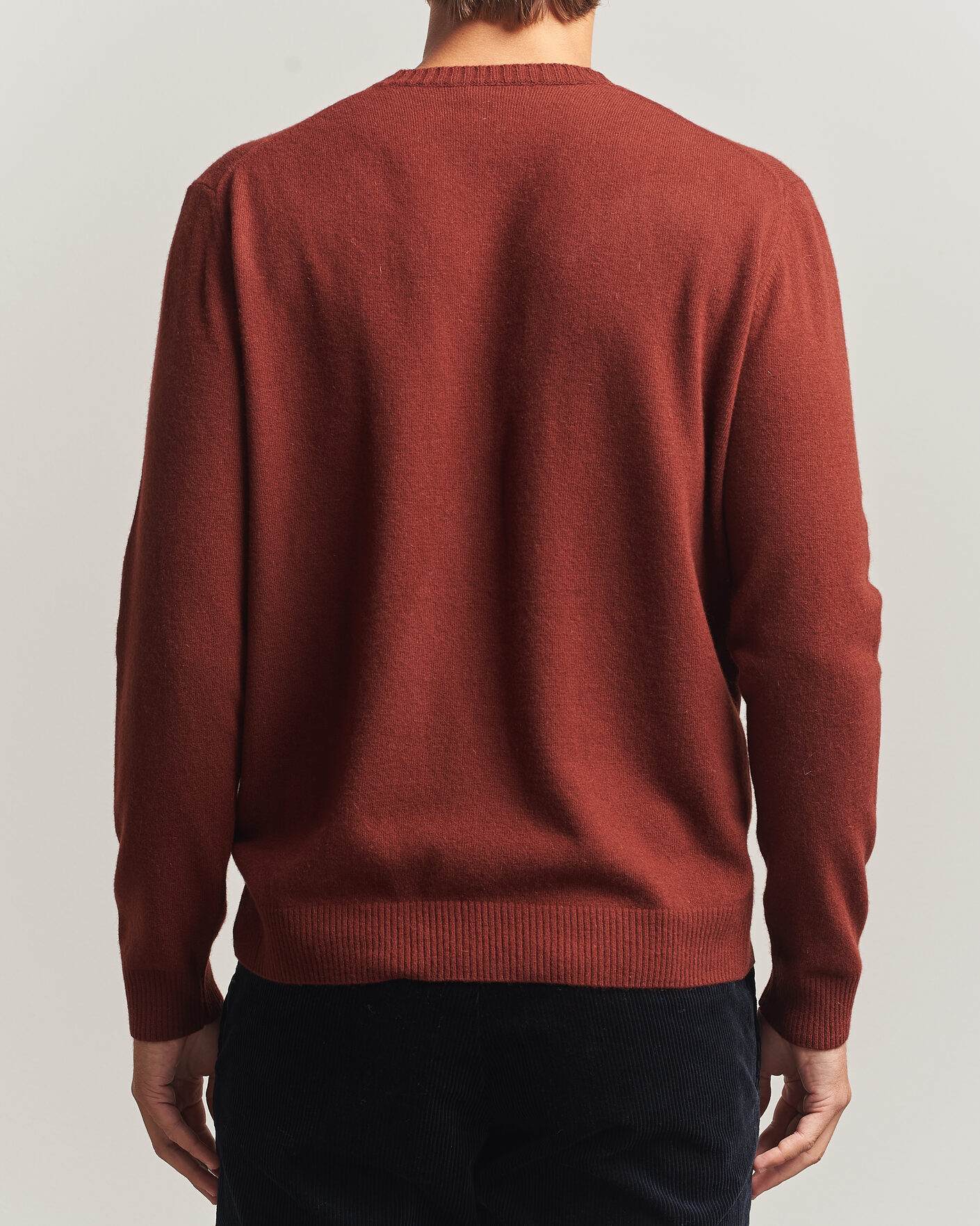 Heren | Truien | Oscar Jacobson | Valter Wool/Cashmere Round Neck Orange Rust