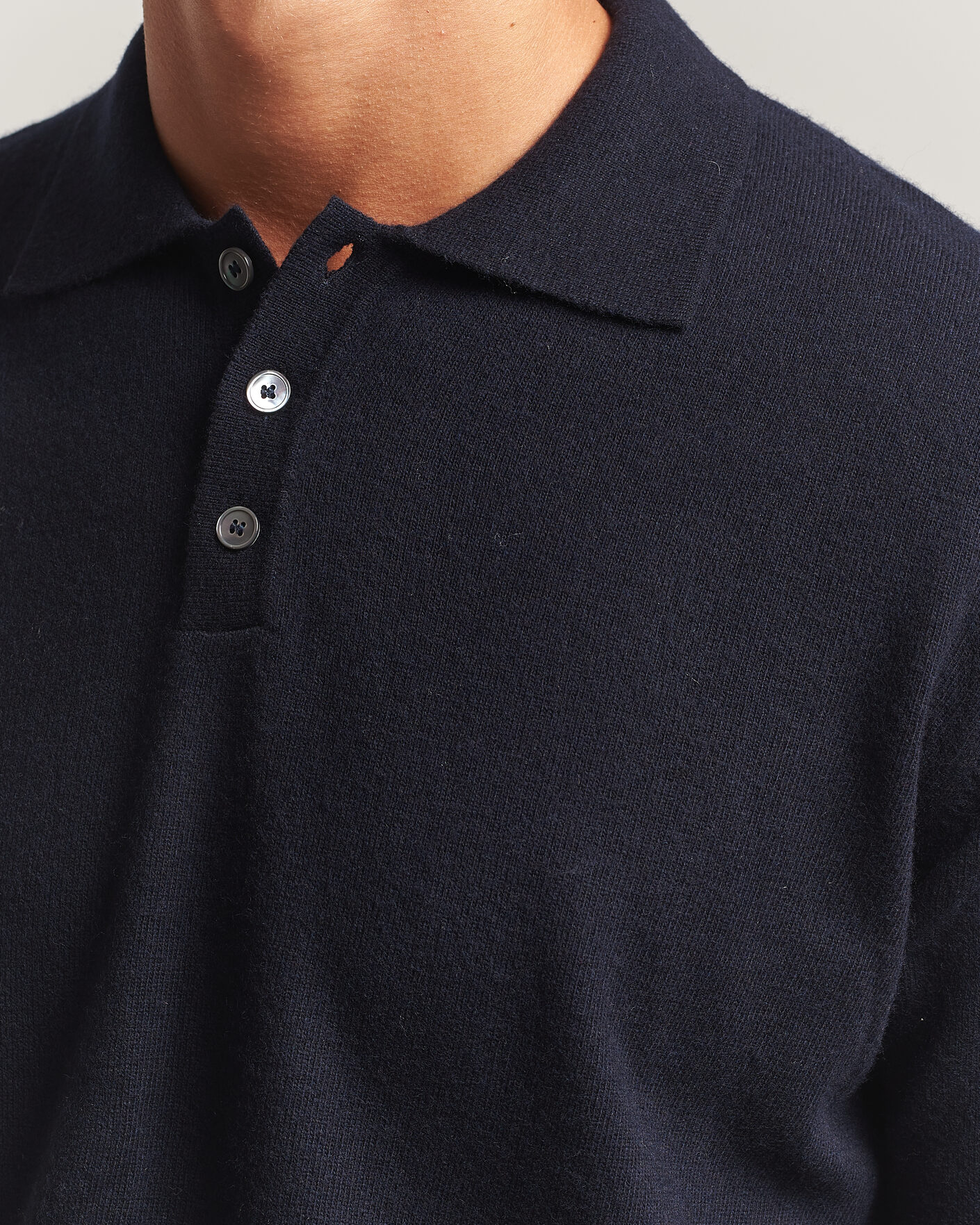 Heren | Truien | Oscar Jacobson | Pepe Wool/Cashmere Polo Navy