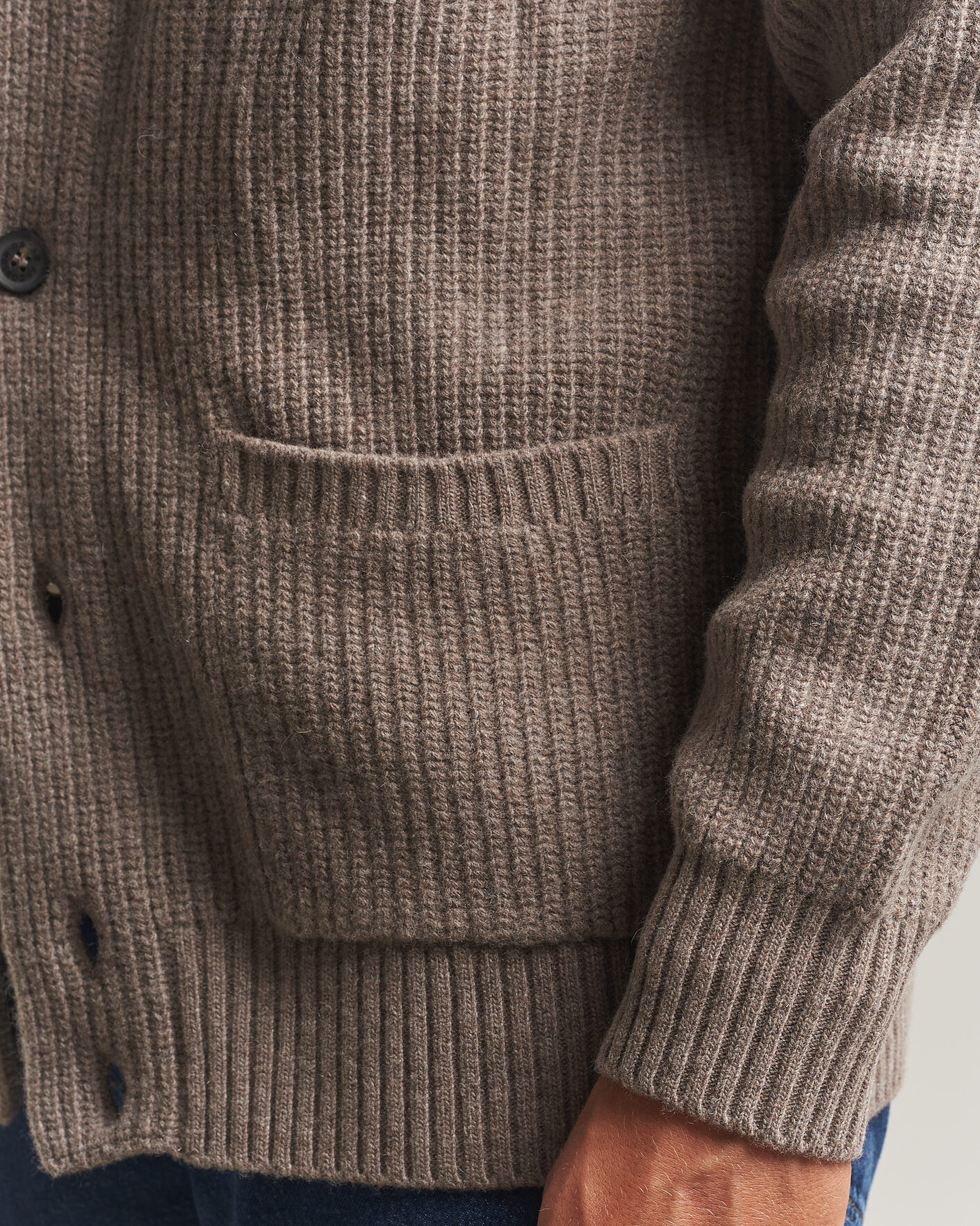 Heren | Truien | Oscar Jacobson | Roland Wool Cardigan Beige